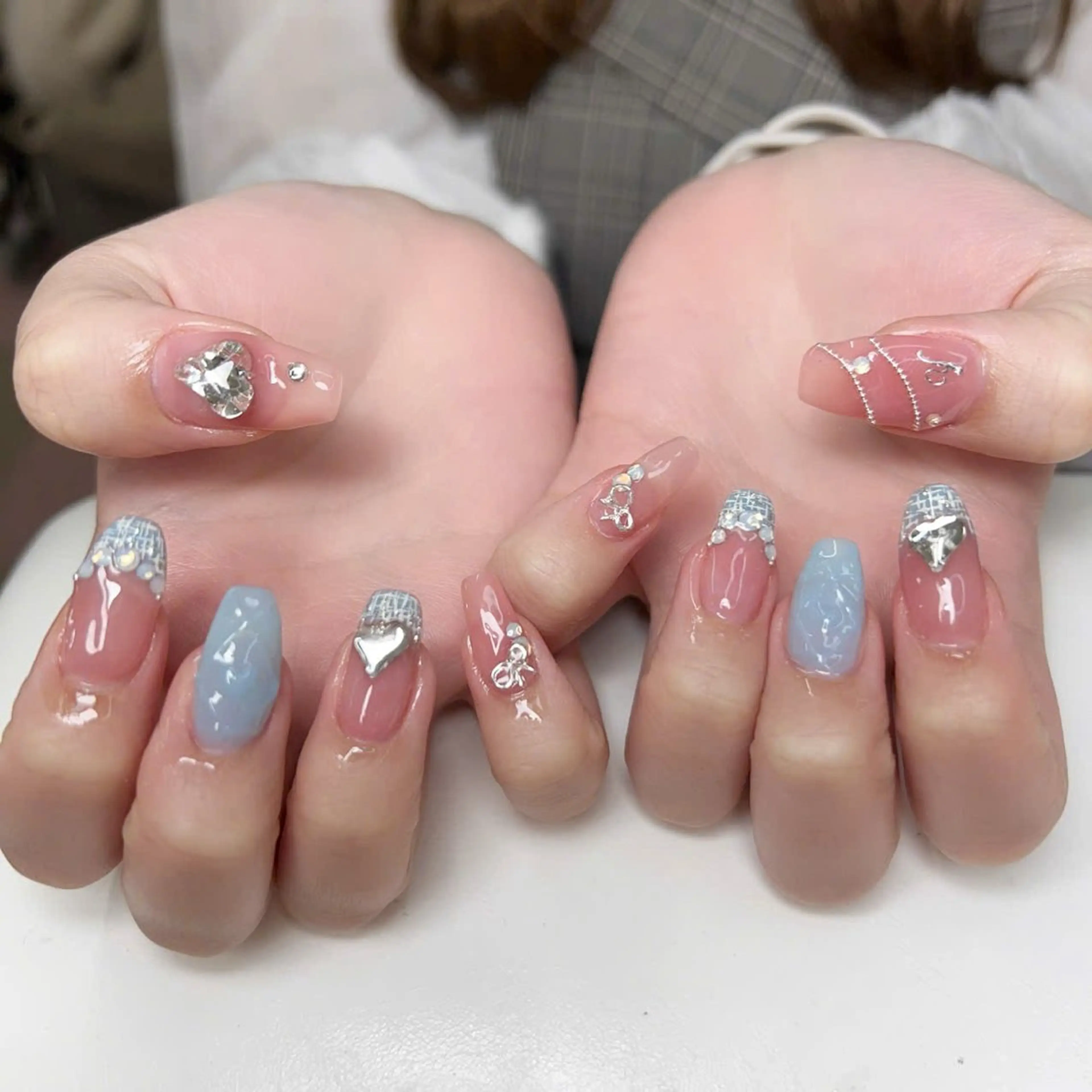 💫10本チップ長さ出し　💕アート＋6本パーツ付け放題150分¥18900→¥14790の写真