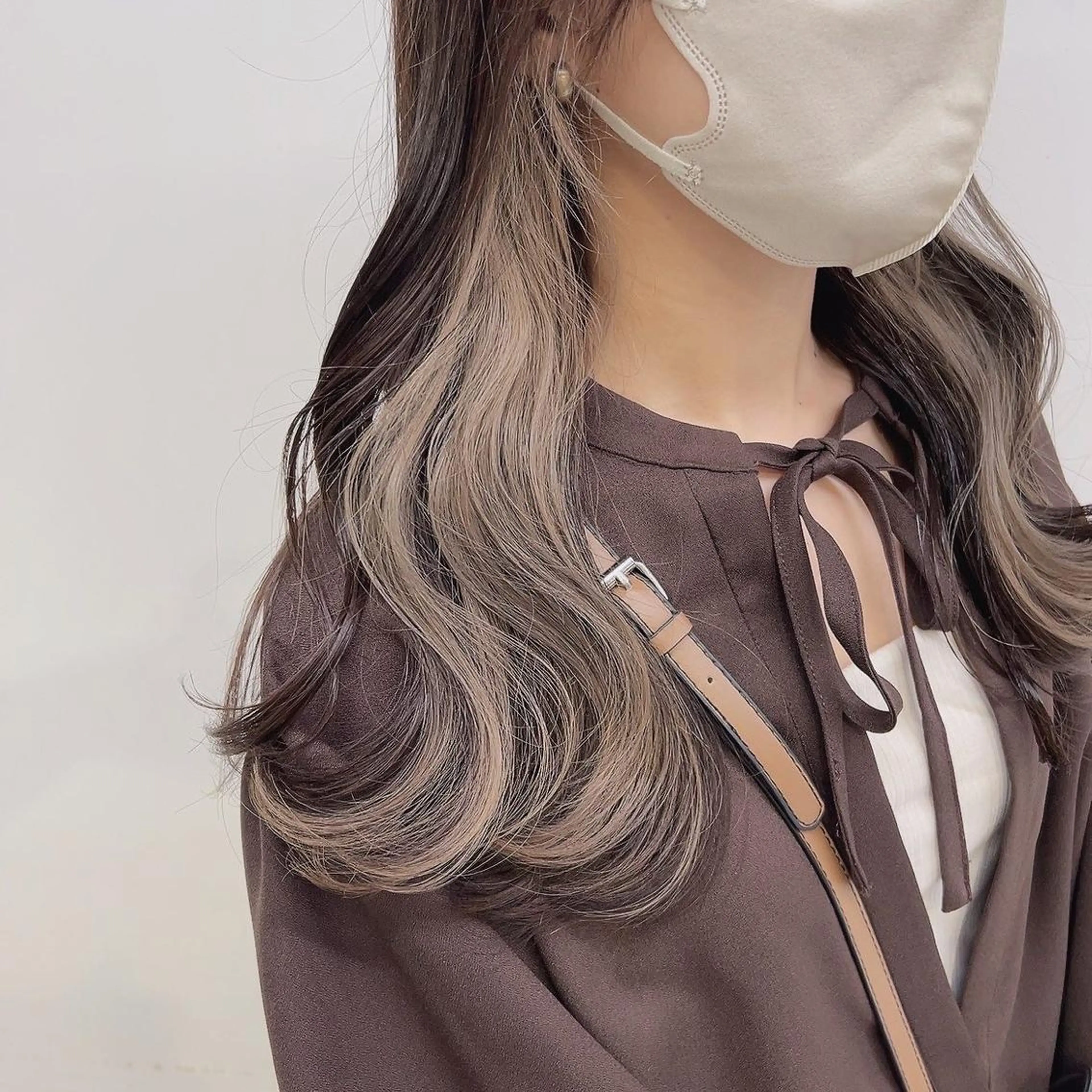 ミディアム カラー ヘアカラー トリートメント ヘッドスパ ヘアセット 🥞ベージュ系カラー 【すずきりほ】🥞のヘアスタイル