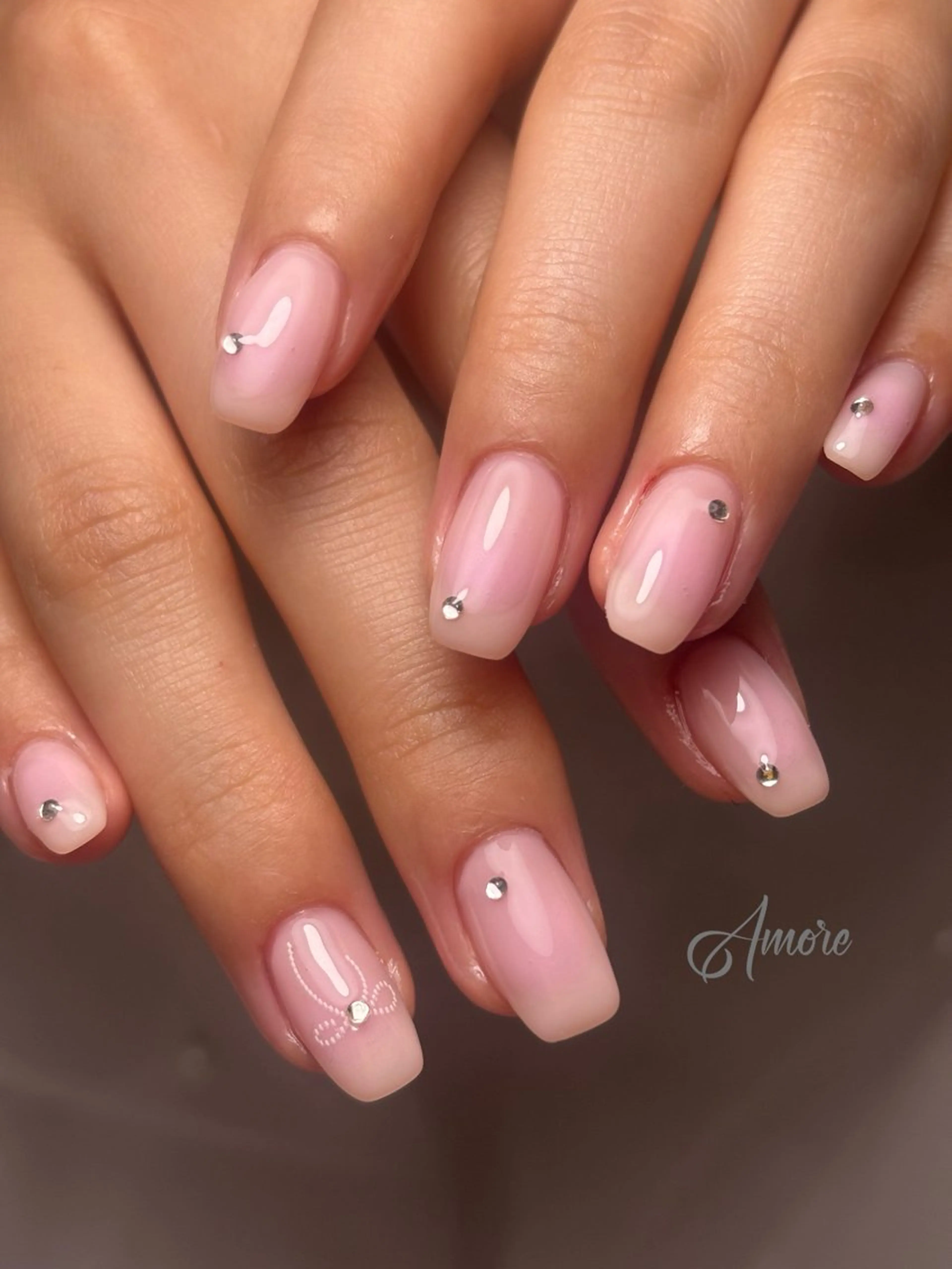 ネイル チークネイル 桜ネイル ジェルネイル キラキラネイル 韓国ネイル You kyehwaのネイルデザイン