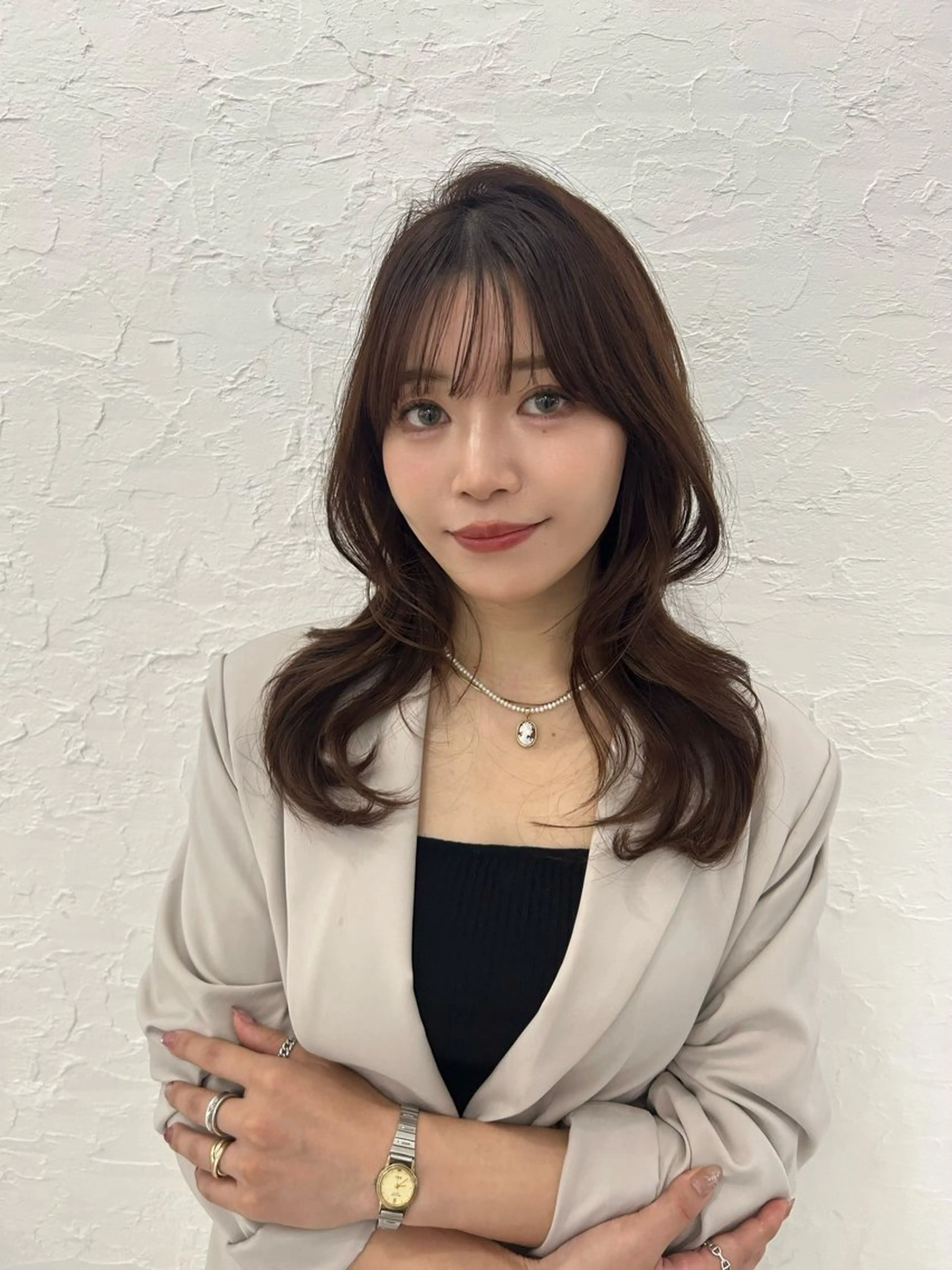 ロング カット ヘアカラー トリートメント 🎀大竹美侑／顔まわ りカット／レイヤーのヘアスタイル