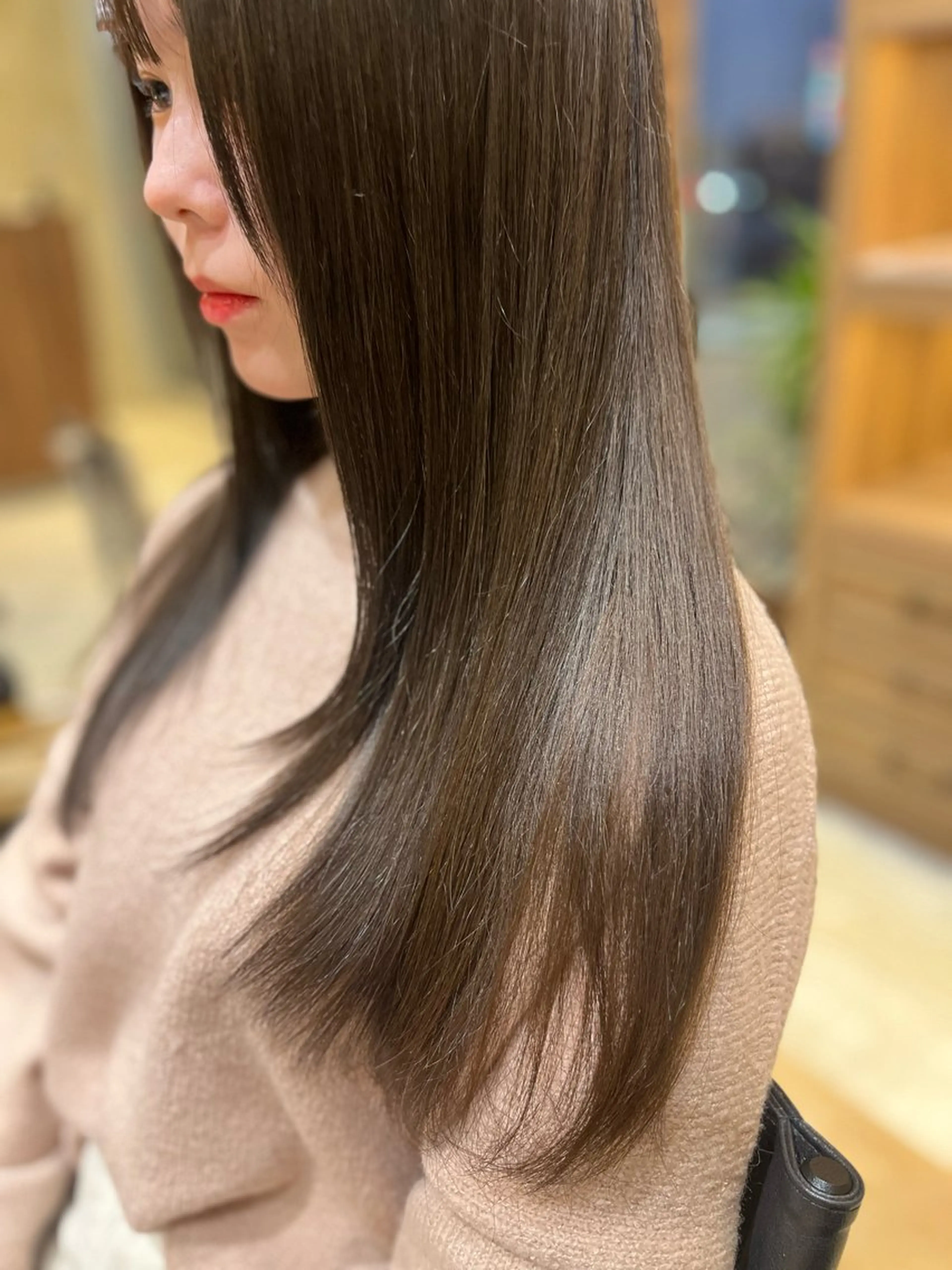 ロング カット 縮毛矯正 トリートメント ツハショウヘイ #浜松#浜名区のヘアスタイル