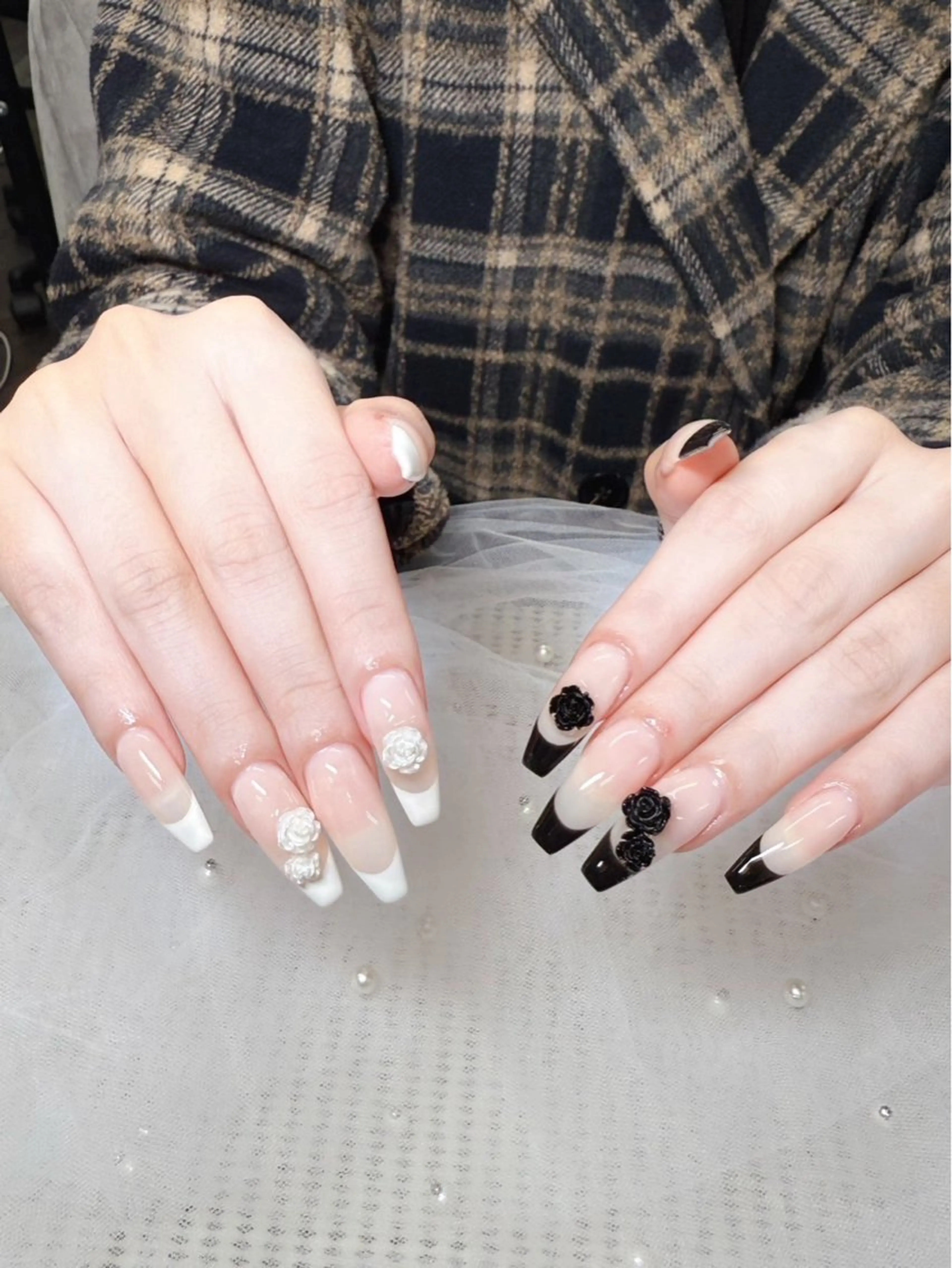 ネイル グラデーション ロングネイル 持ち込み ハンドネイル MIYU．nail Mariaのネイルデザイン