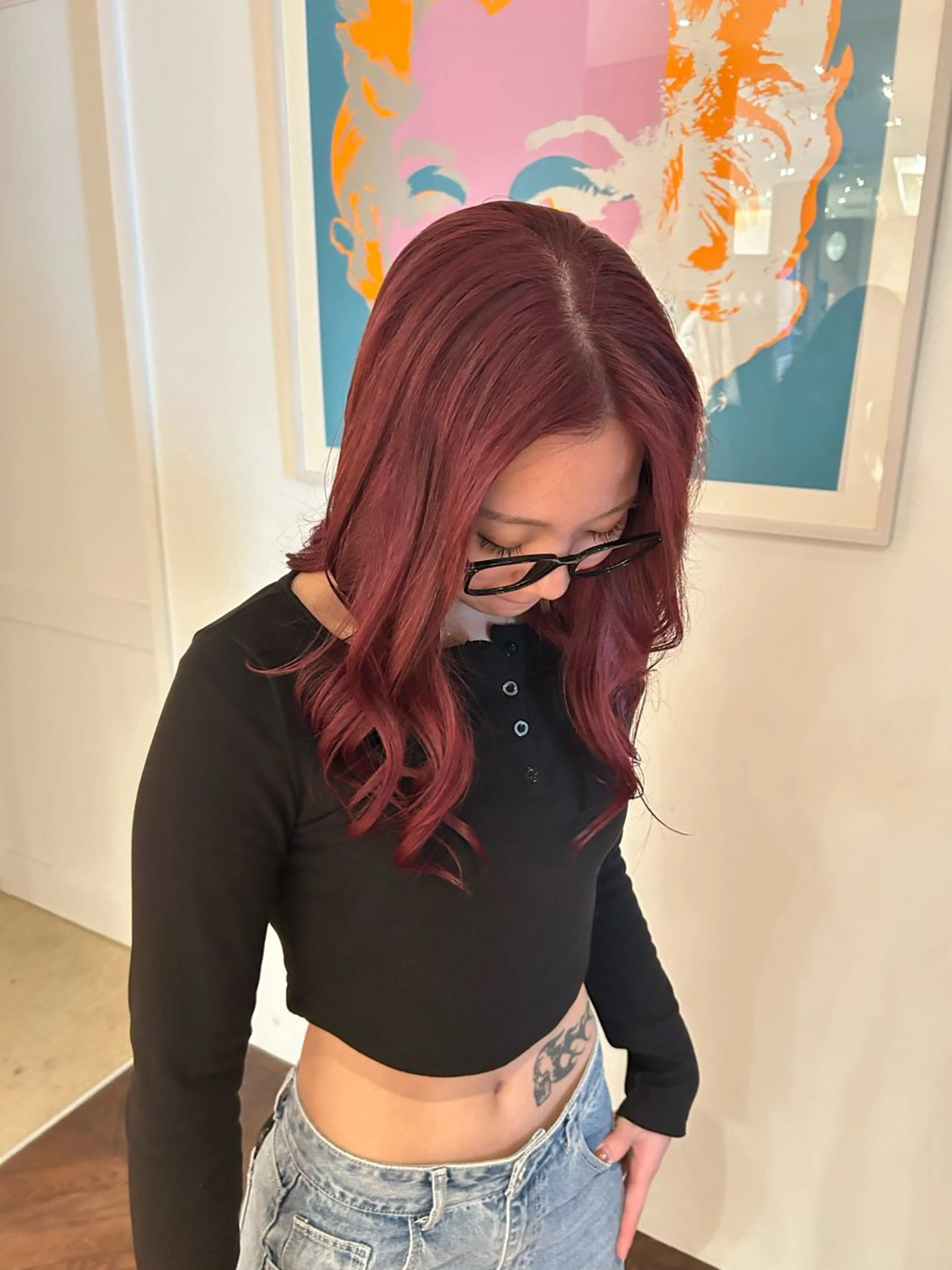 セミロング 野澤 杏のヘアスタイル