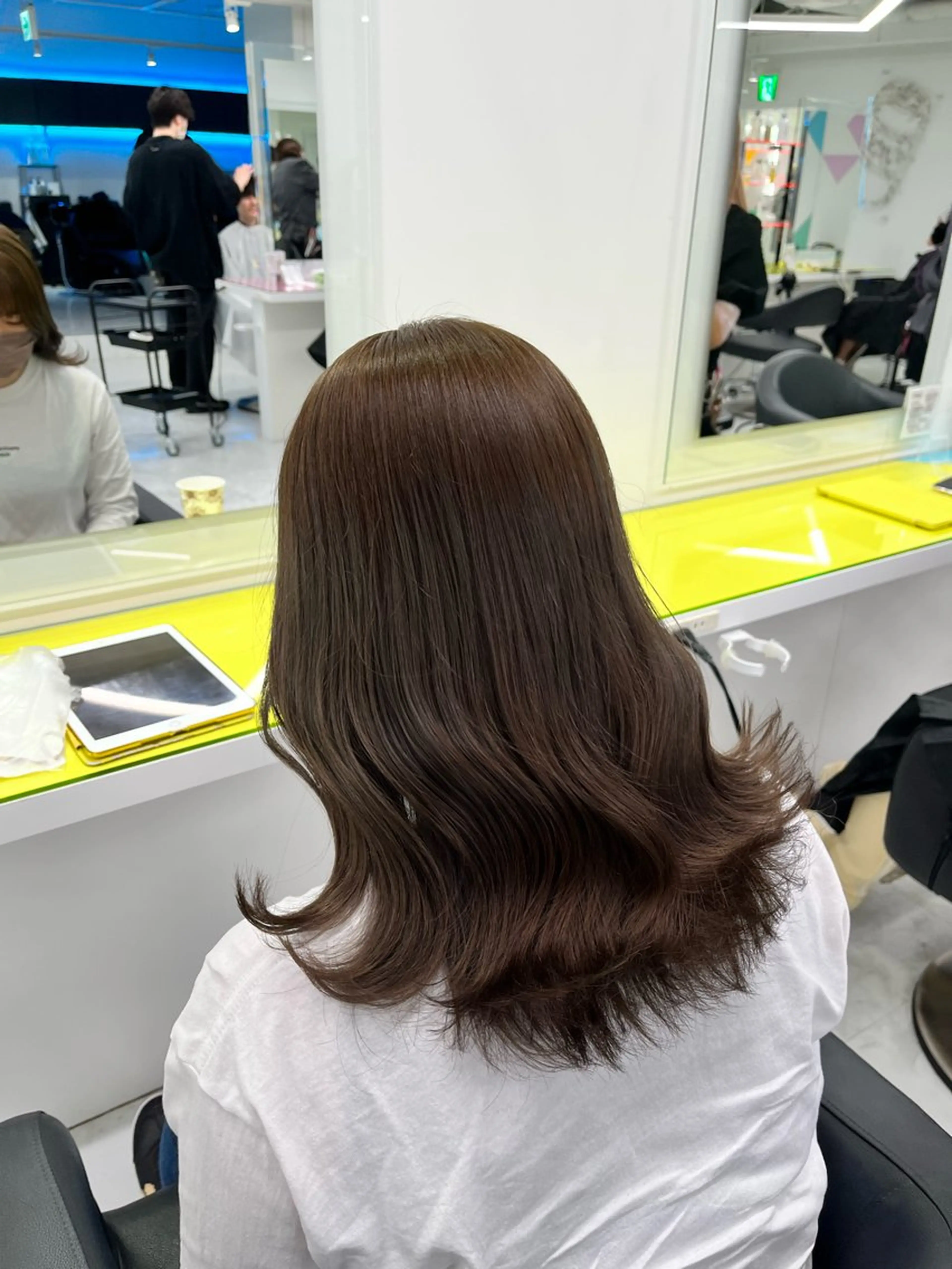 ミディアム ブラウンベージュ🤎 ブリーチなし🤎のヘアスタイル