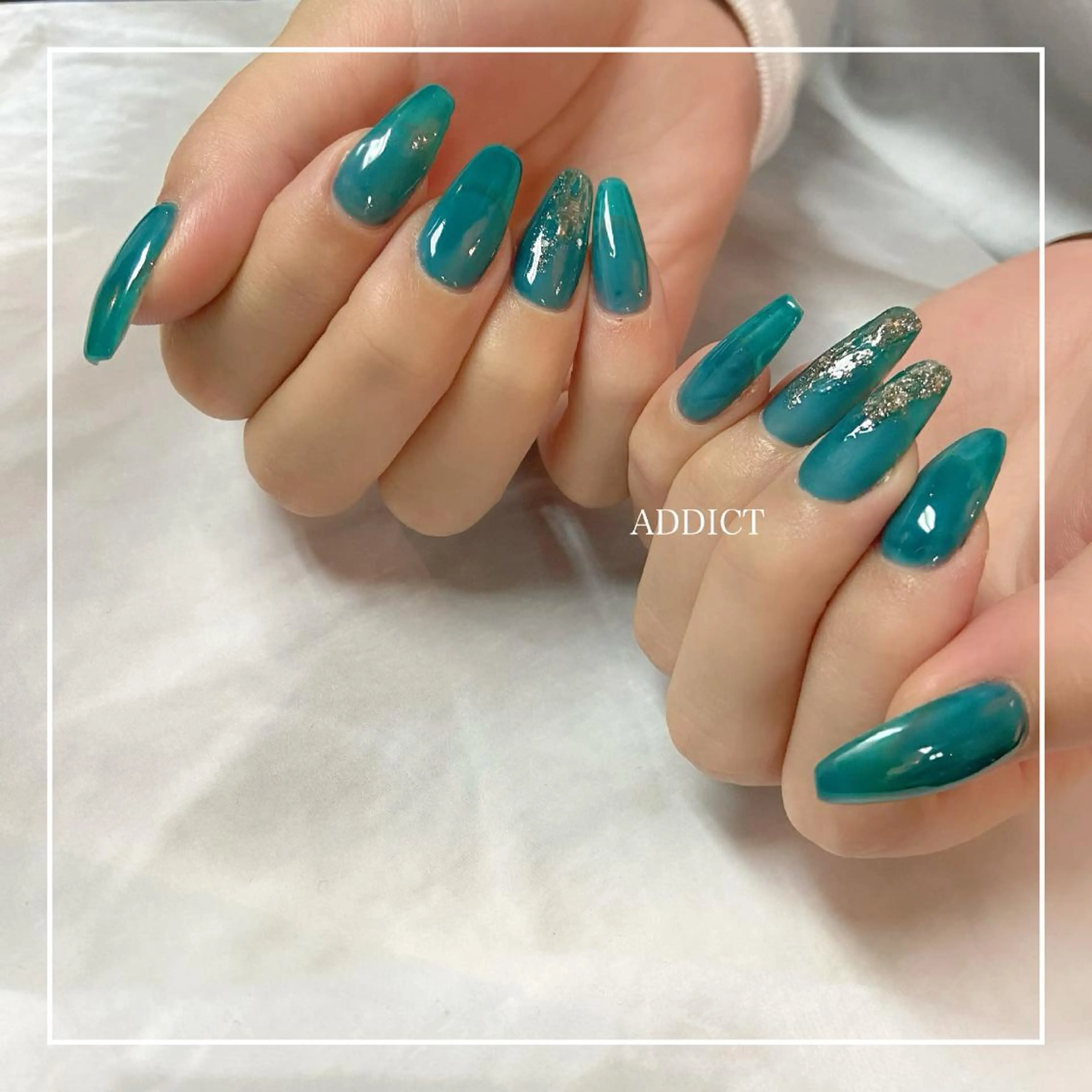 ネイル アートネイル ワンカラーネイル ADDICT アディクトのマツエク・マツパデザイン