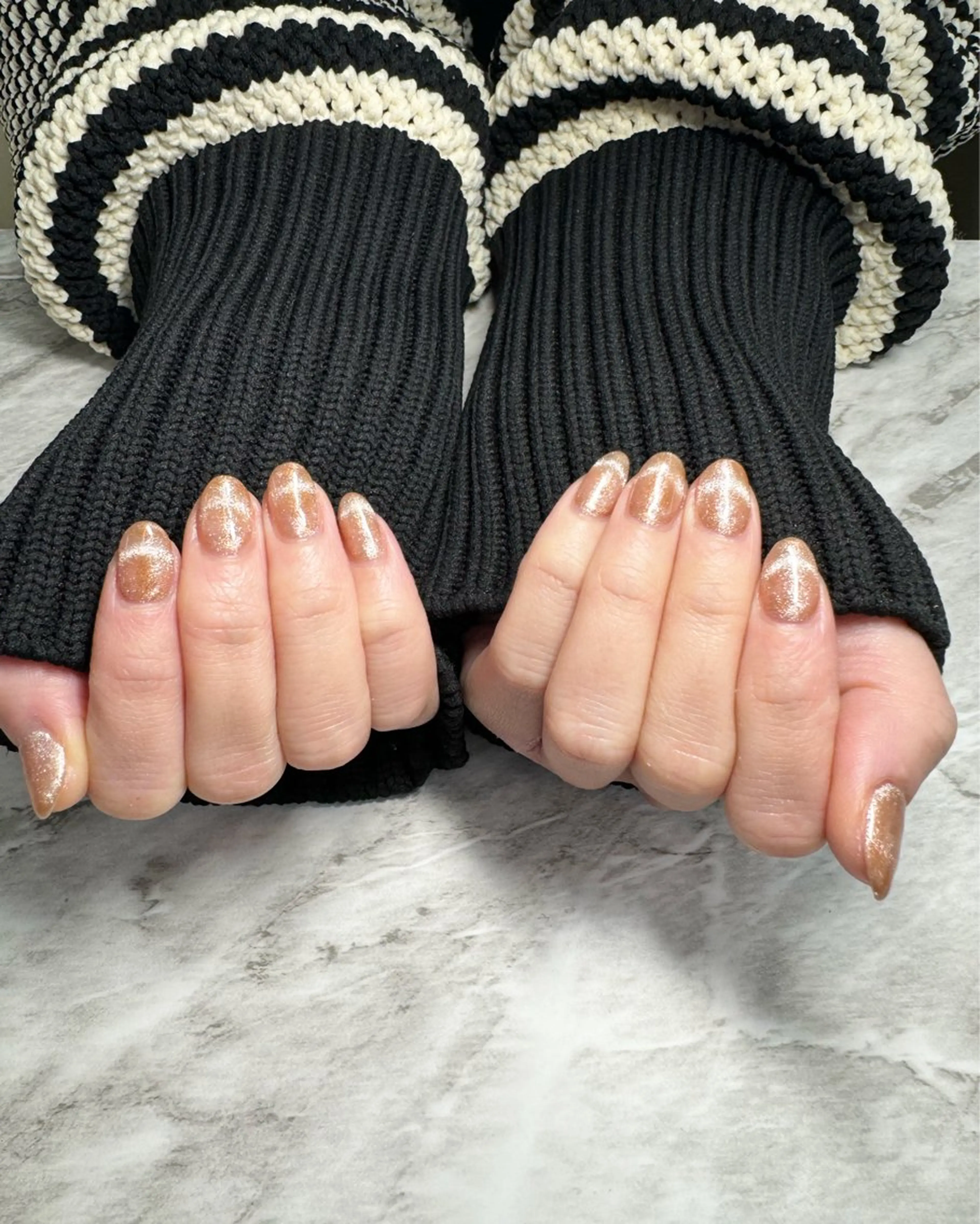 ネイル フレンチネイル マグネットネイル マグネットフレンチ ワンカラーネイル ハンドネイル フットネイル ハンドケア nail salon  AlgeTy所属・✴︎:.｡. MAKI.｡.:✴︎のネイルデザイン