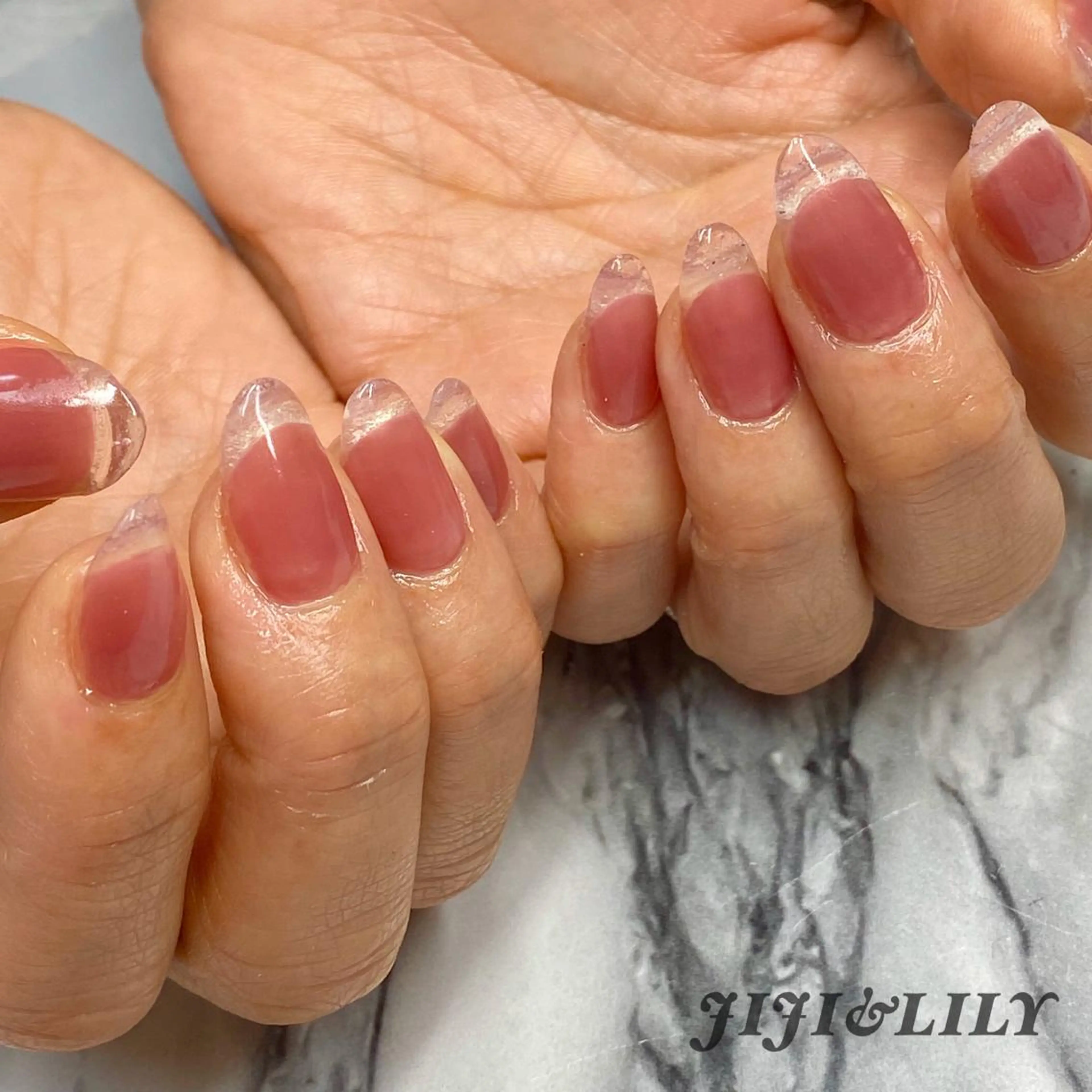 ネイル クリアネイル フレンチネイル 豊田 圭子のネイルデザイン