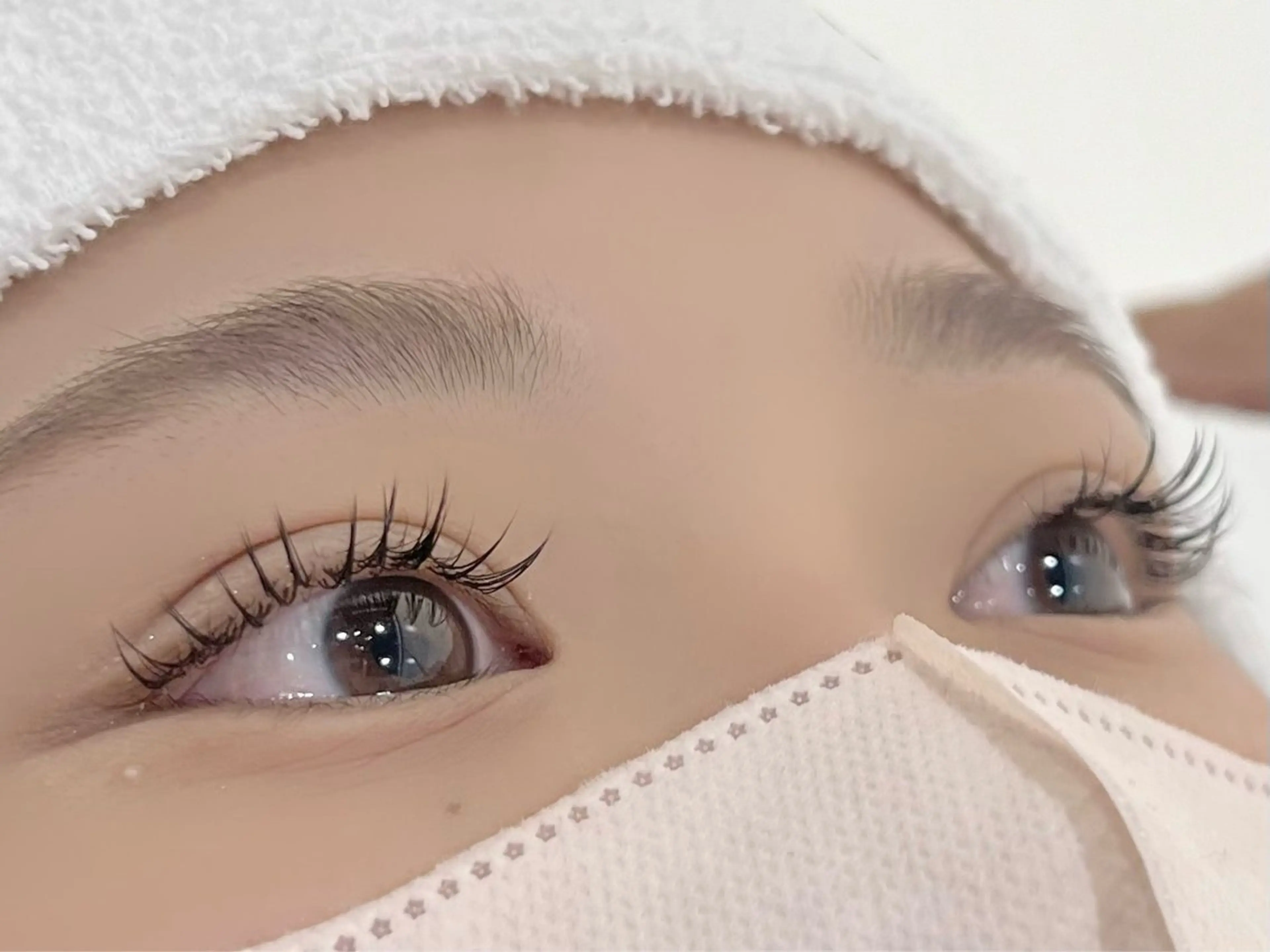 マツエク・マツパ 韓国風顔まわり/ベー ジュ/マツエク♡美咲のヘアスタイル