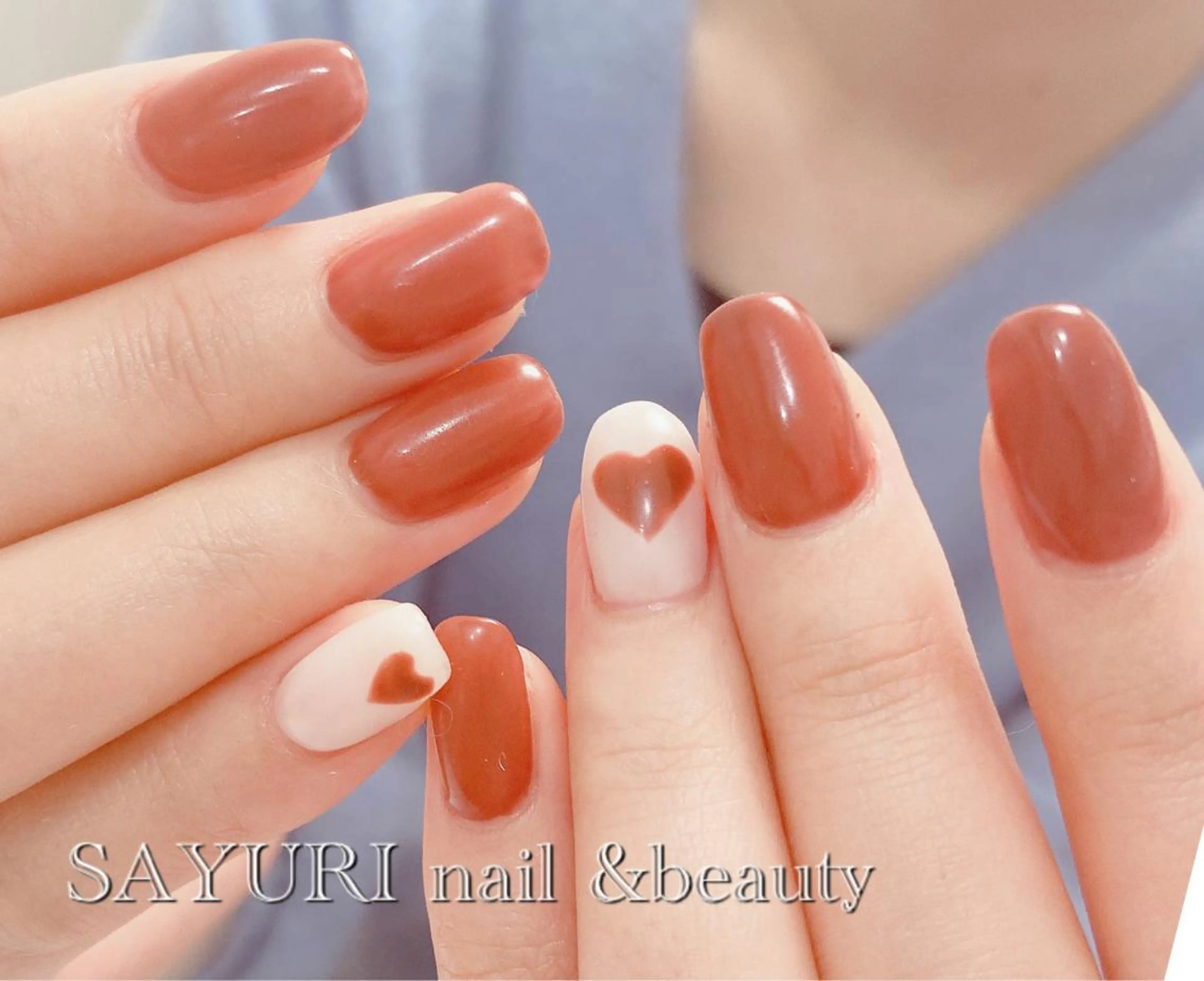 ネイル ハート バレンタイン ハンドネイル さゆりネイル&ビューティーサロン所属・古屋 早友里のネイルデザイン