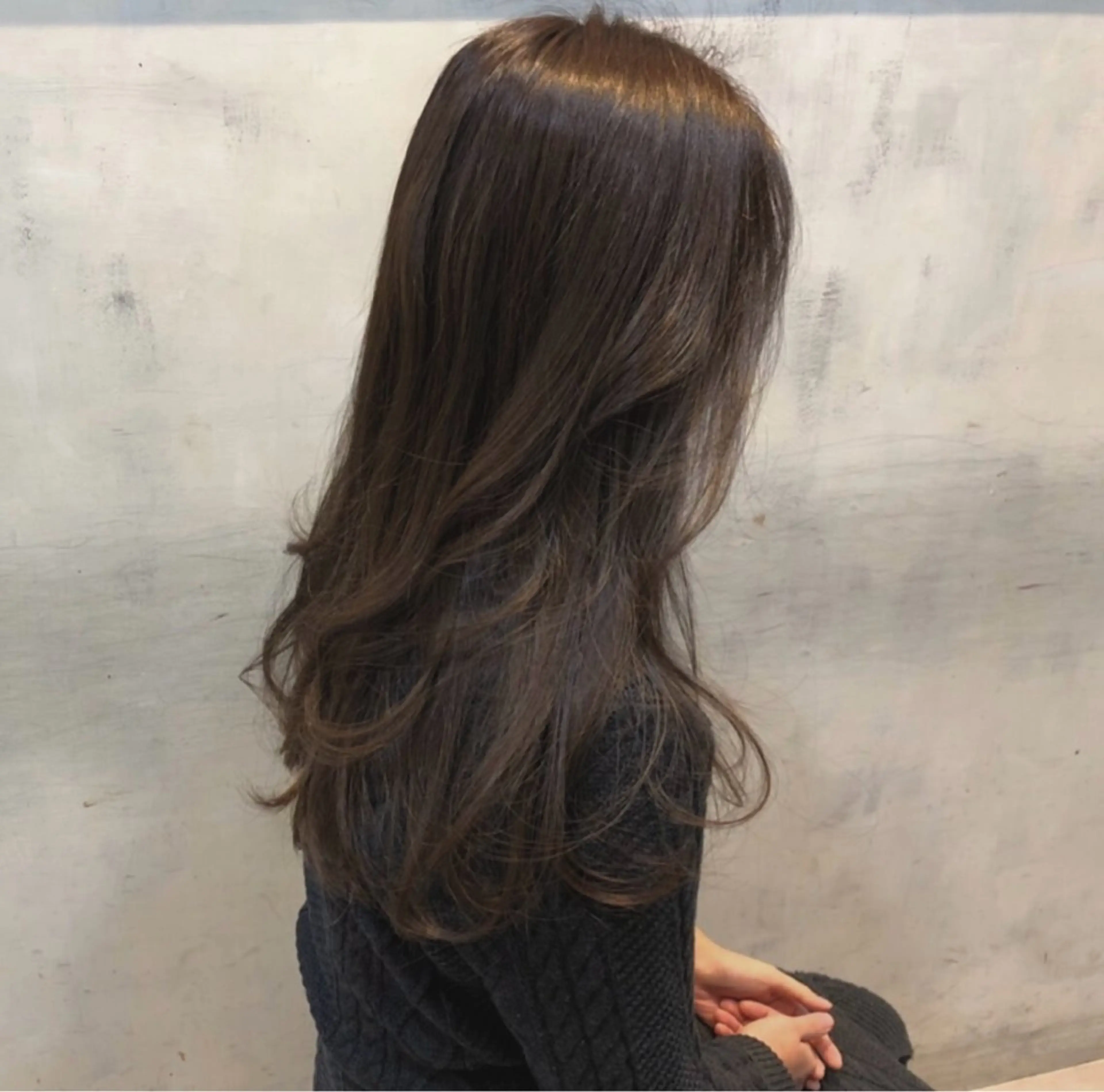 セミロング カラー カット ヘアカラー トリートメント SHIN 白楽店/Loops所属・髪質改善/かわの ひとしのヘアスタイル