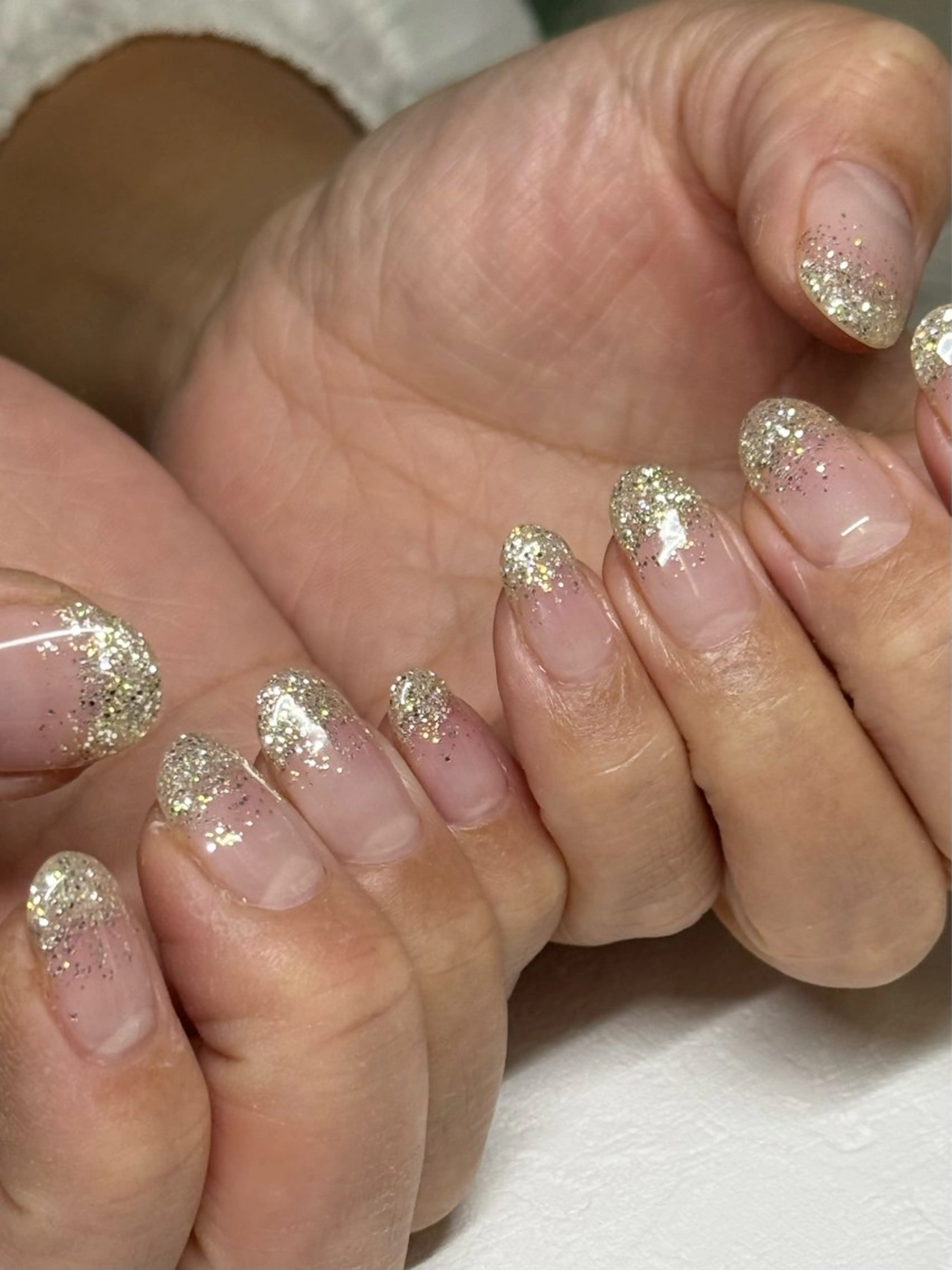 ネイル ラメ(グリッター) ラメグラデーション MITSUME 🎀 yumeのネイルデザイン