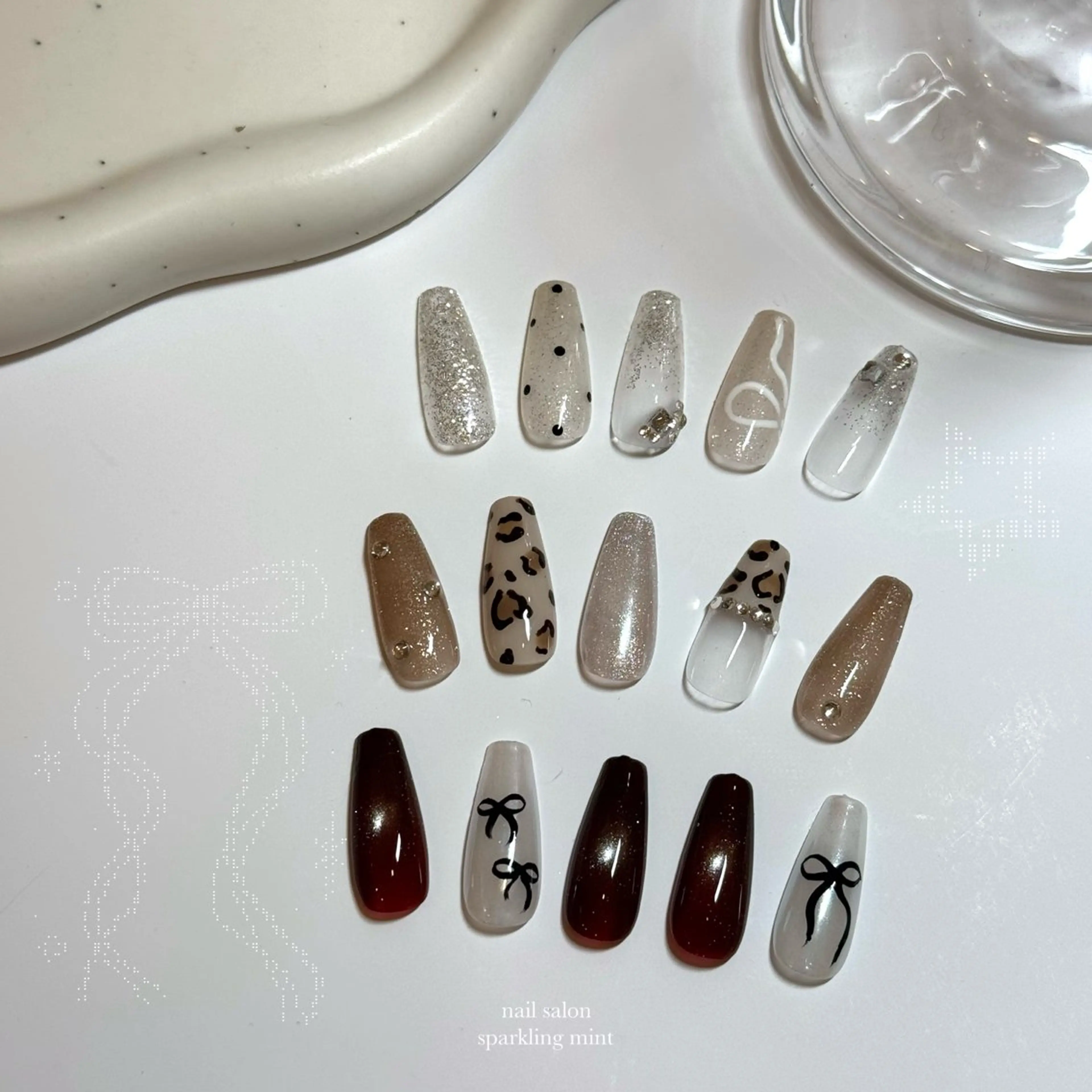 ネイル sparkling mint【スパークリングミント】所属・natsuki 🎀💎モデル様募集のネイルデザイン