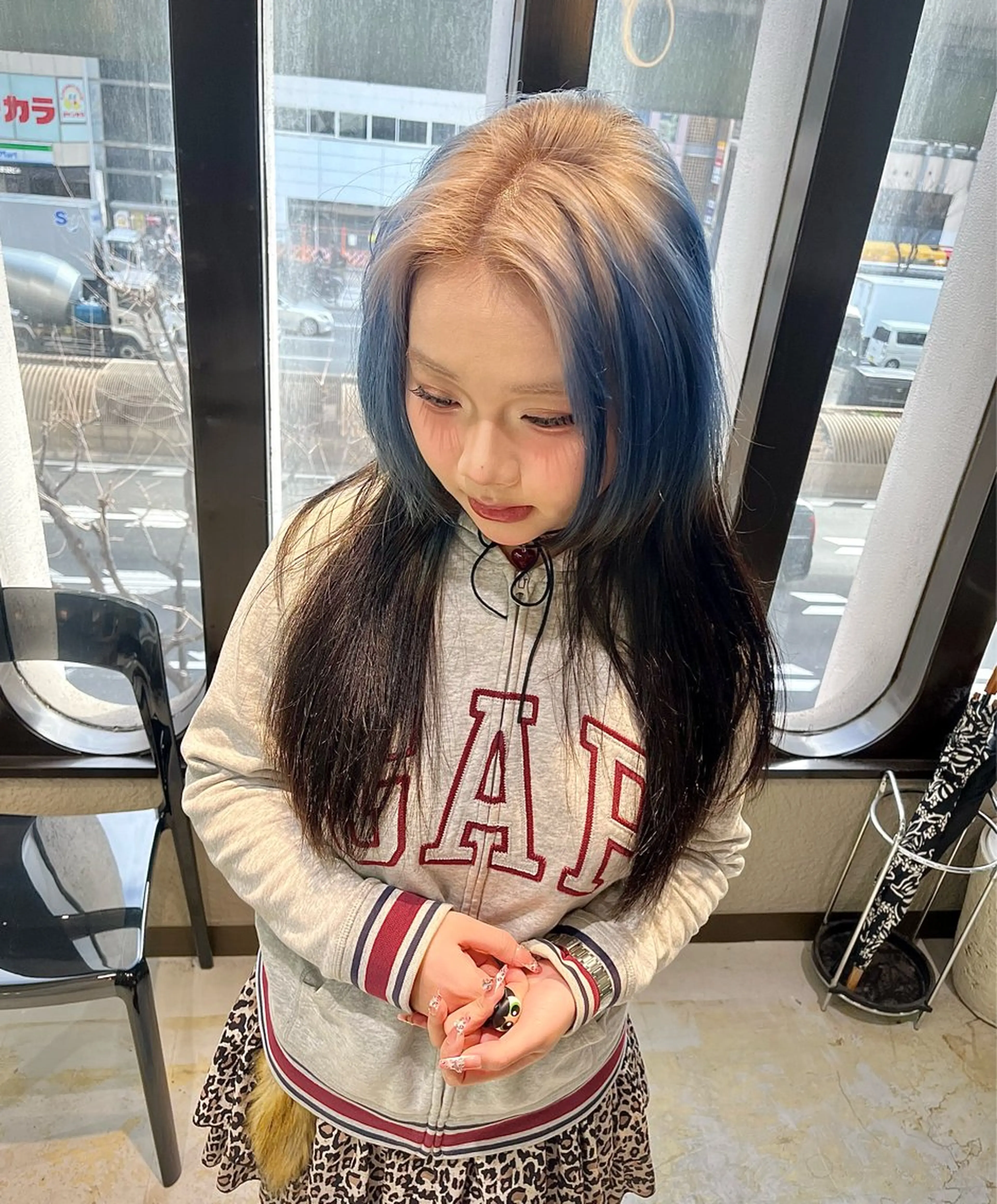 ロング カット ヘアカラー 💖艶髪ブリーチ髪質 改善💖ケンシンのヘアスタイル