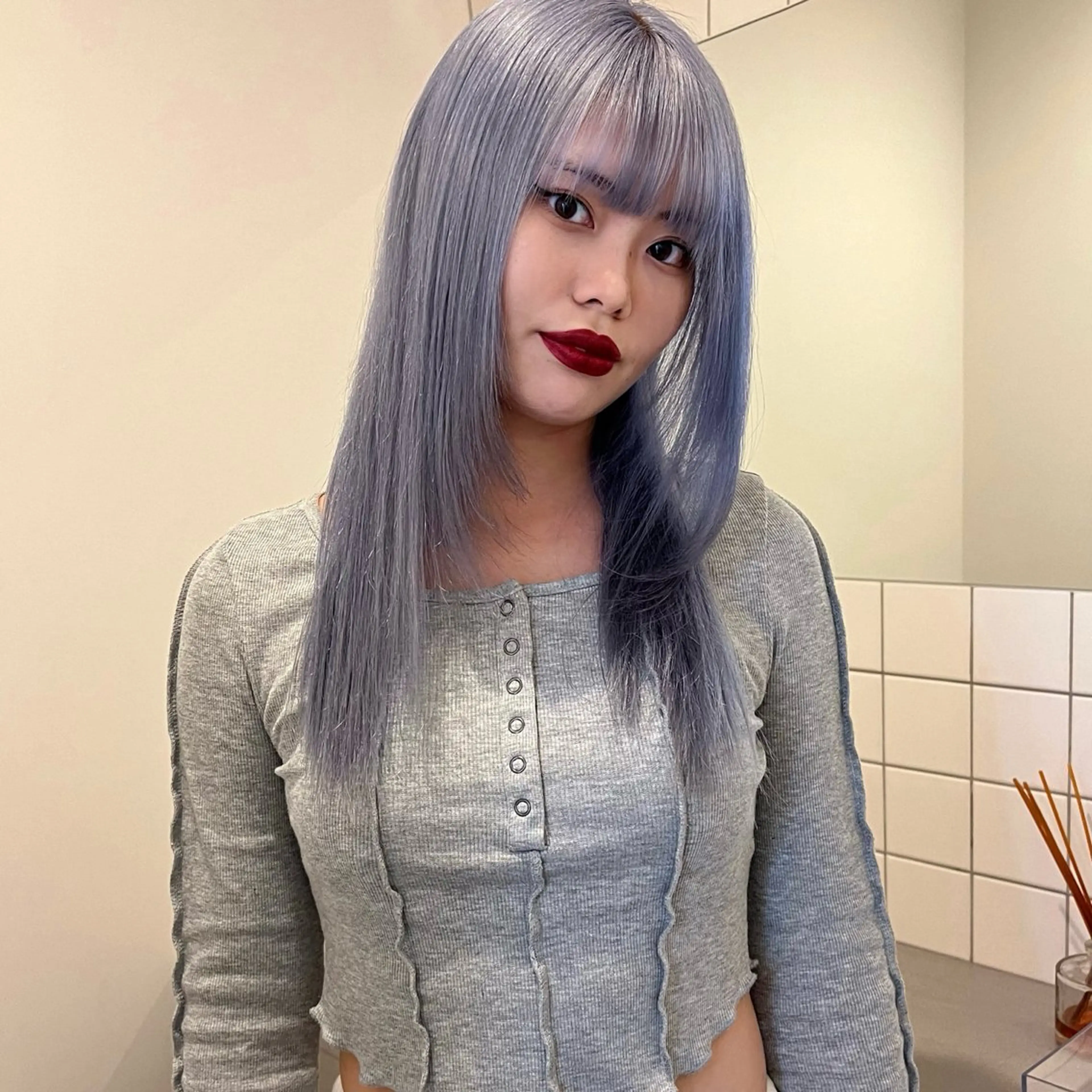 ミディアム ヘアカラー 舟橋耀/ブリーチカラ ー/レイヤーカットのヘアスタイル