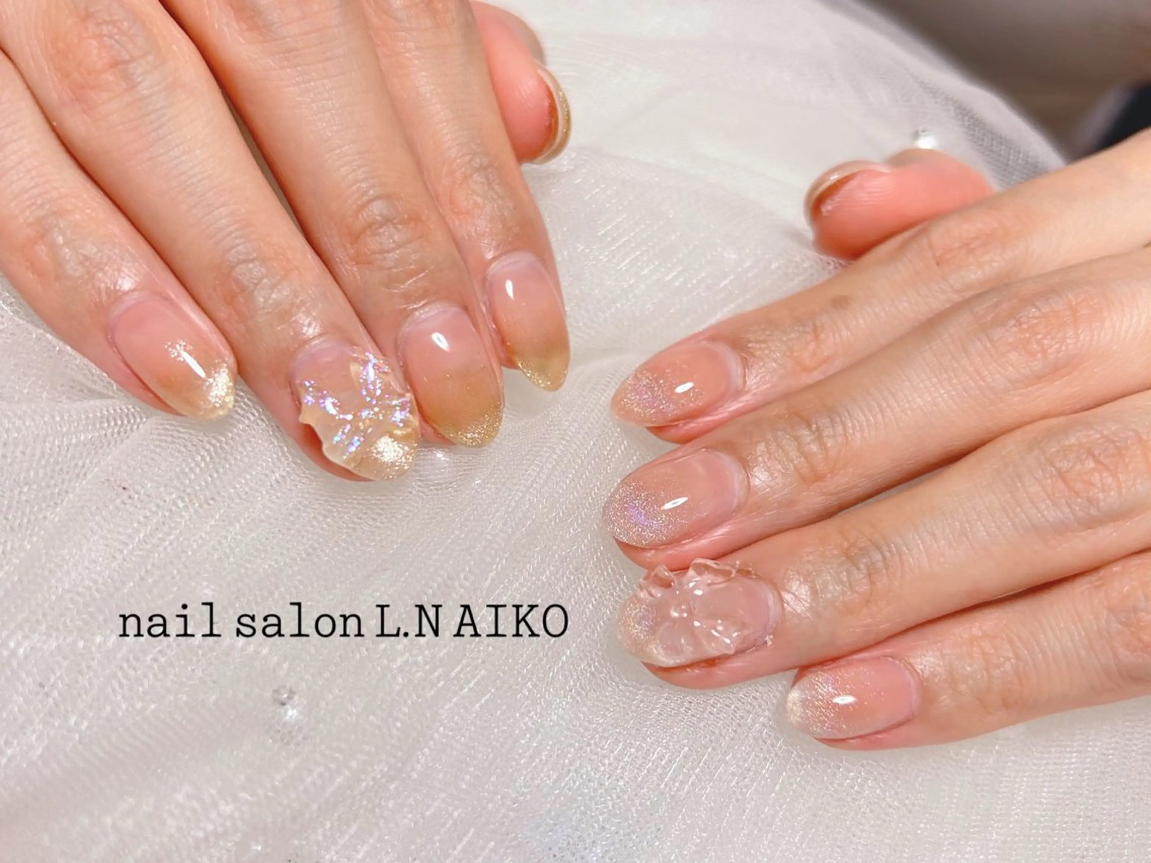 ネイル グラデーション マグネットネイル ハンドネイル nail salon L.Nのネイルデザイン