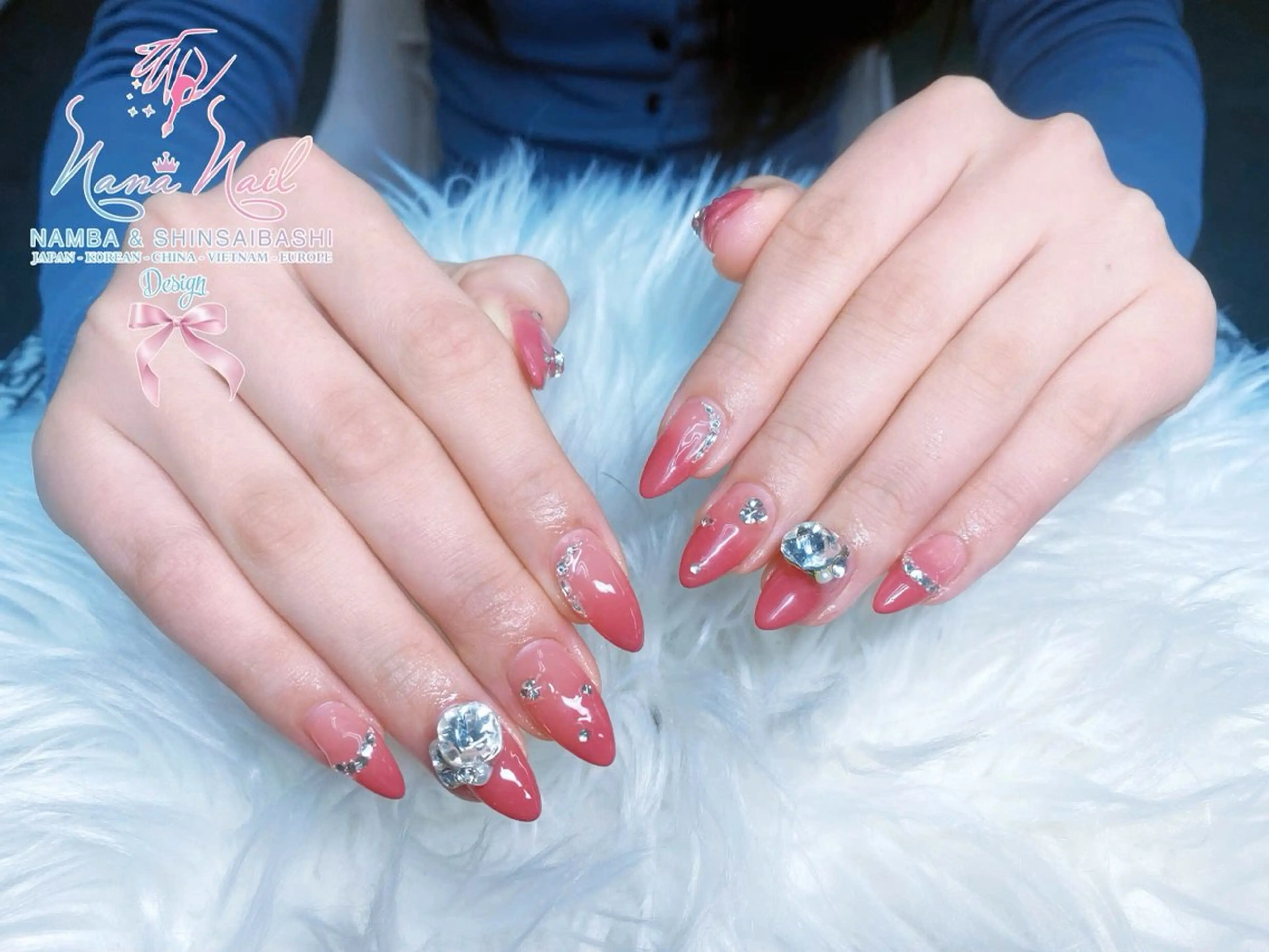 ネイル チークネイル 桜ネイル フラッシュネイル フットネイル ジェルネイル ハンドネイル ７９LINA NAIL 心斎橋店所属・リナネイル アメ村心斎橋店のネイルデザイン