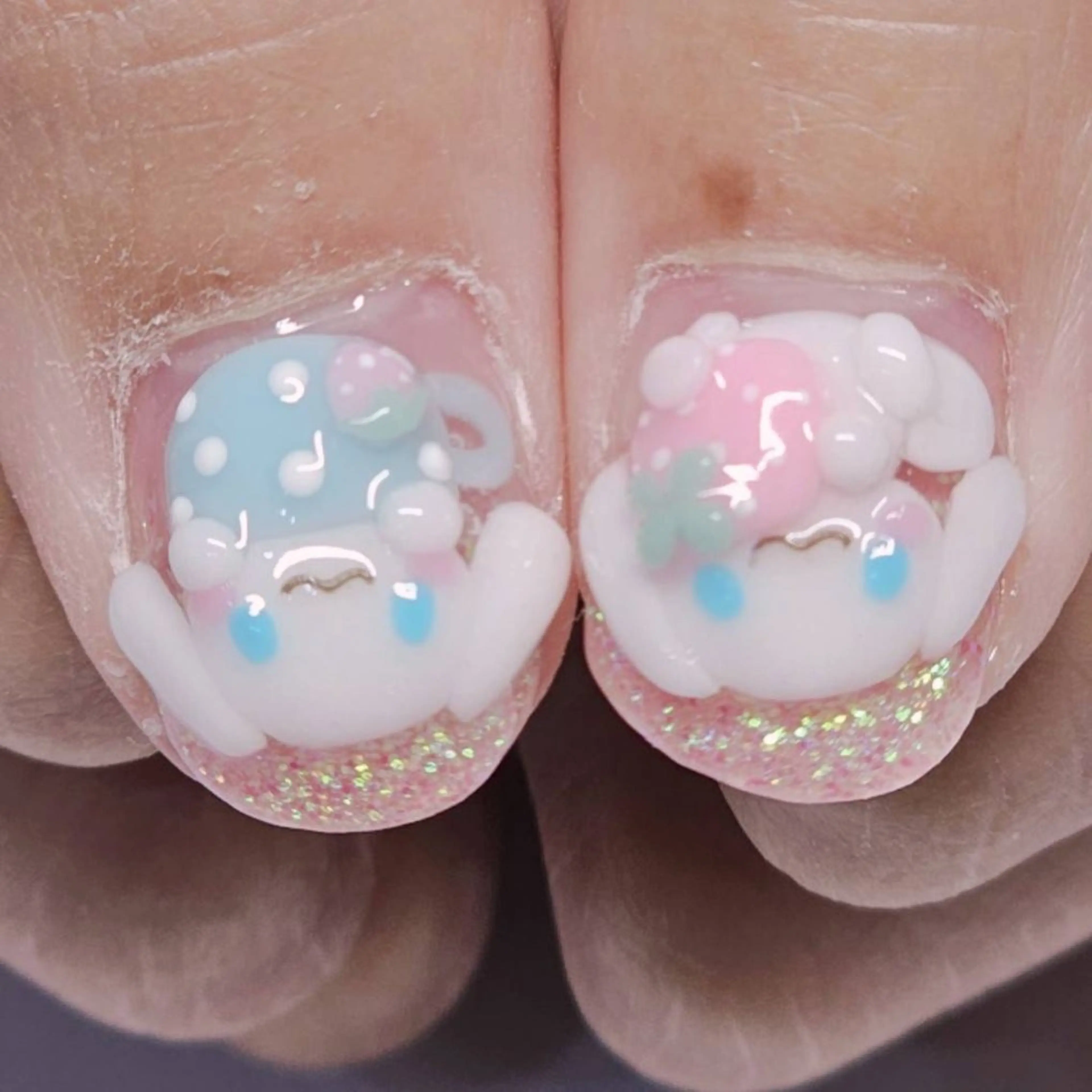 ネイル アートネイル グラデーション ラメ(グリッター) パステルネイル ピンク ハンドネイル よしだ ひろきのネイルデザイン