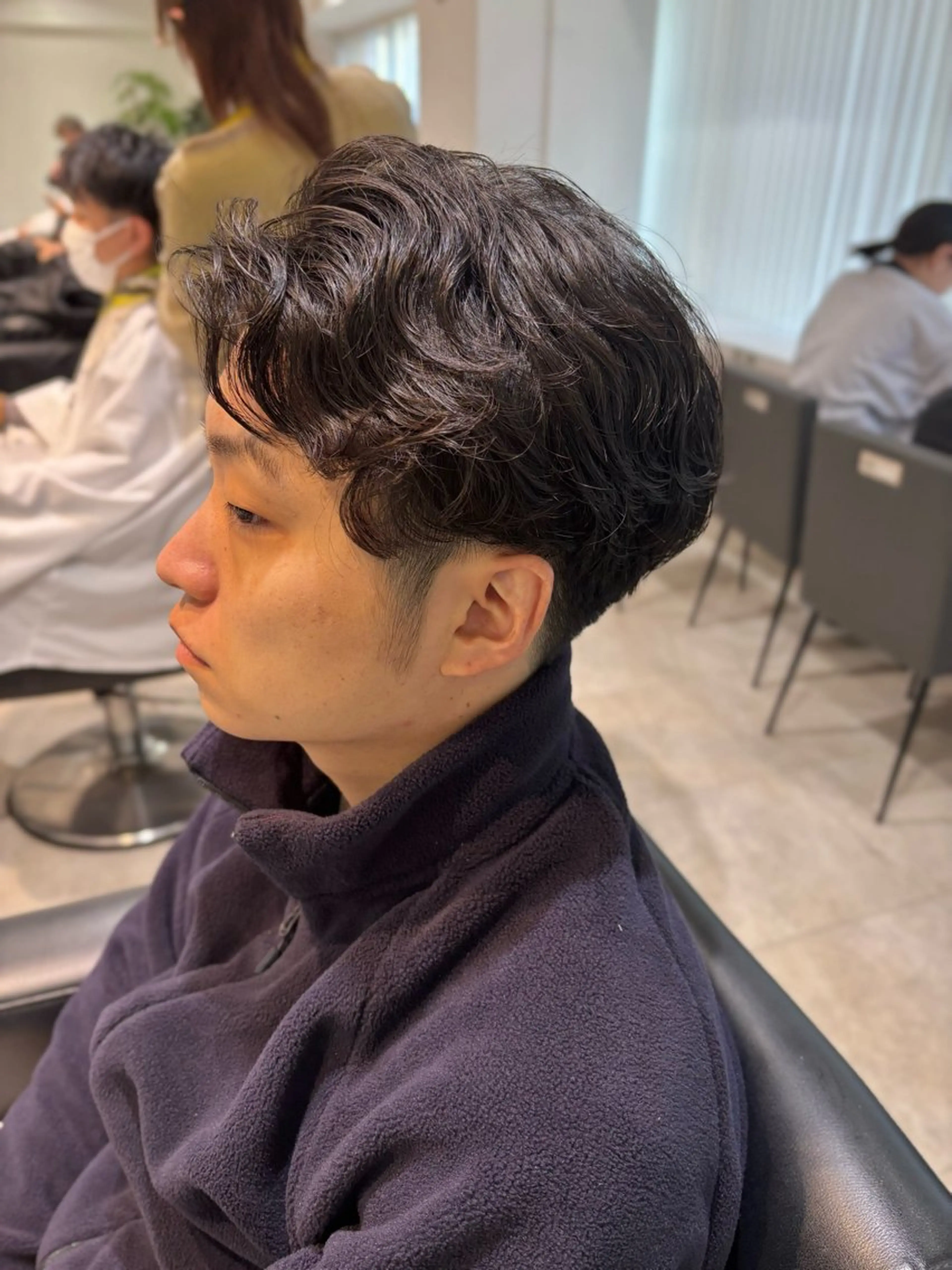 パーマ メンズ マッシュ メンズパーマ カット パーマ サソウ ユリエ🥥のヘアスタイル