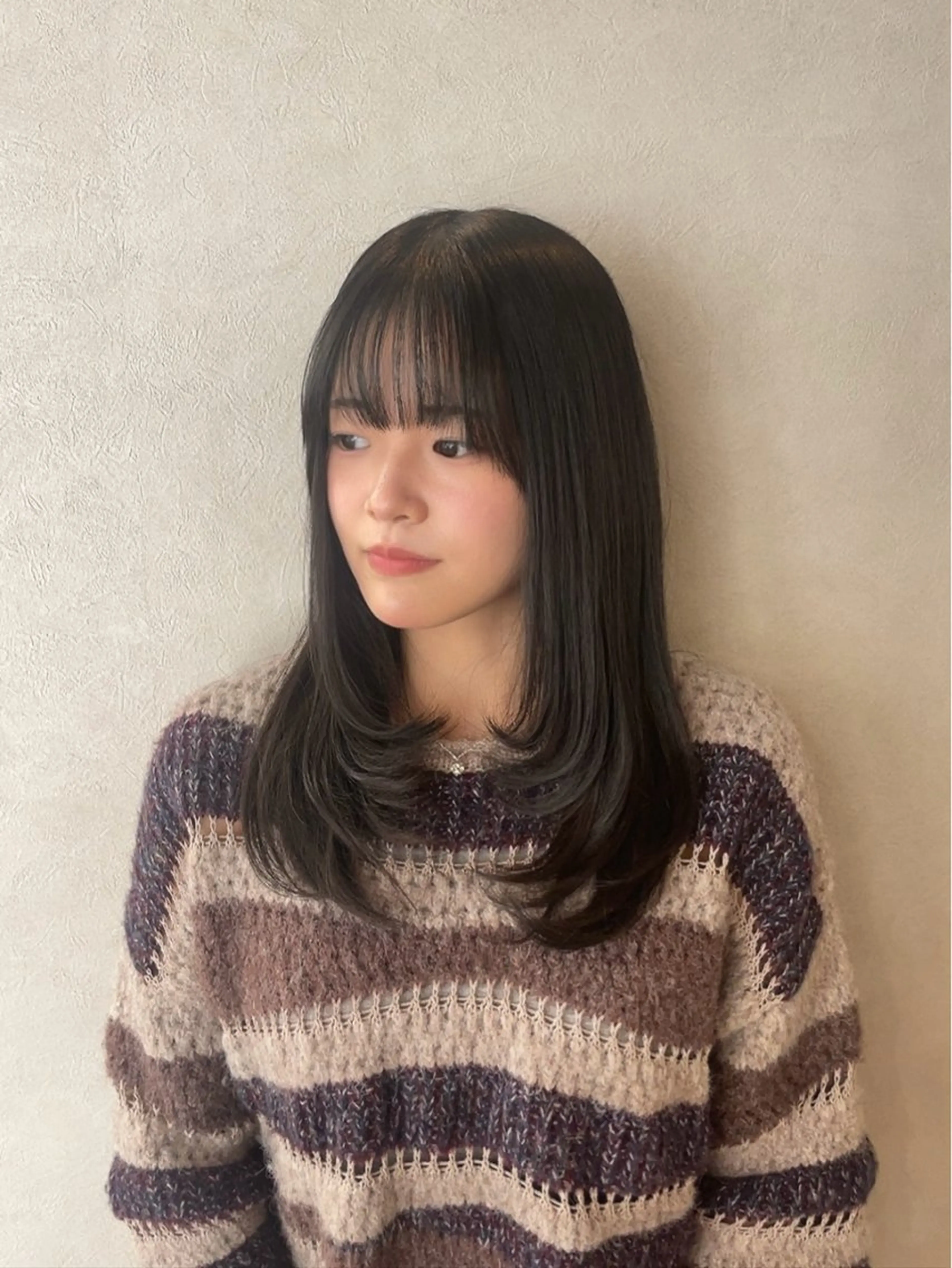 ロング レイヤーカット Una並木坂 透明感カラー&髪質改善&韓国ヘア所属・モテ髪美容師♡ ひなたのヘアスタイル