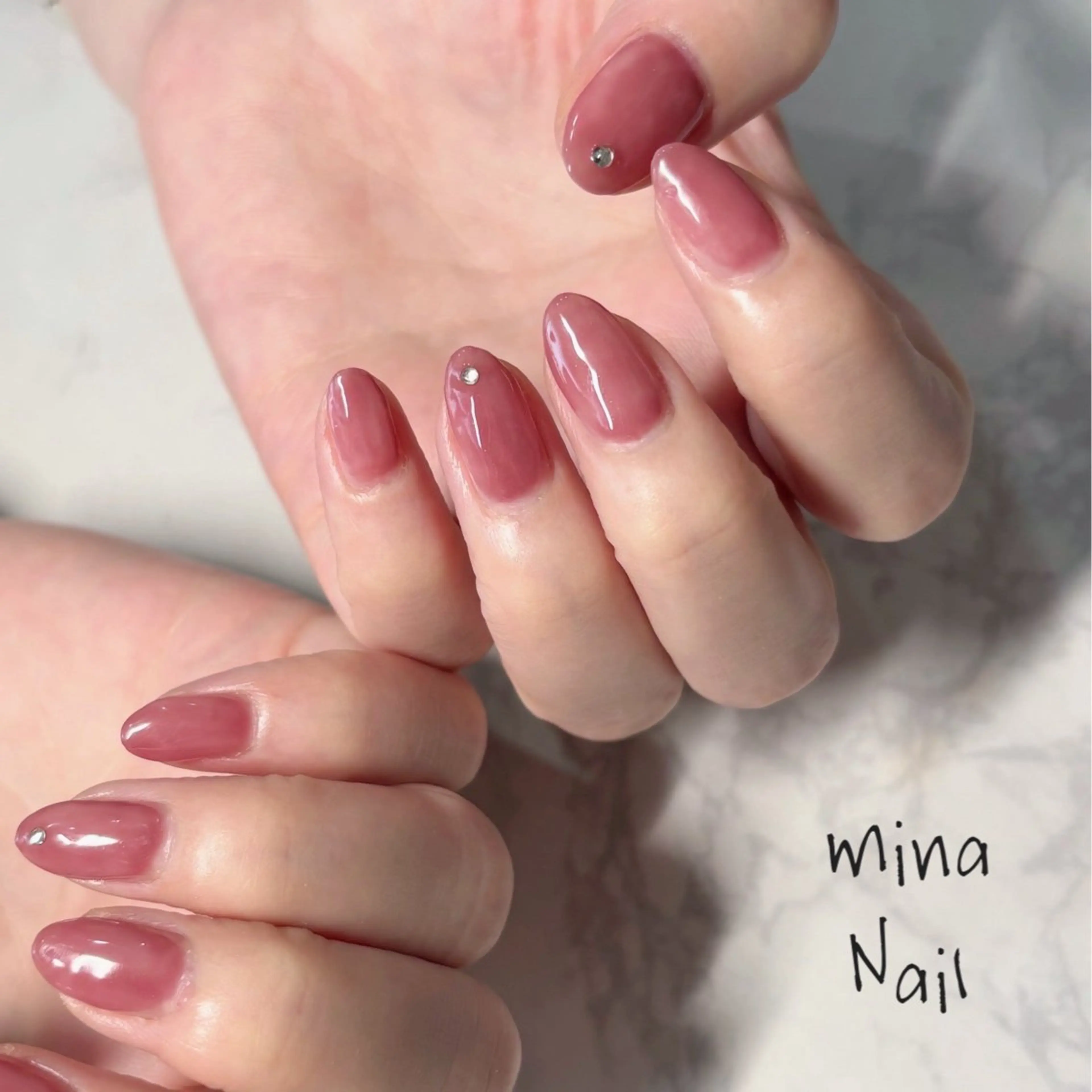 ネイル ワンカラーネイル ピンク mina Nailのネイルデザイン