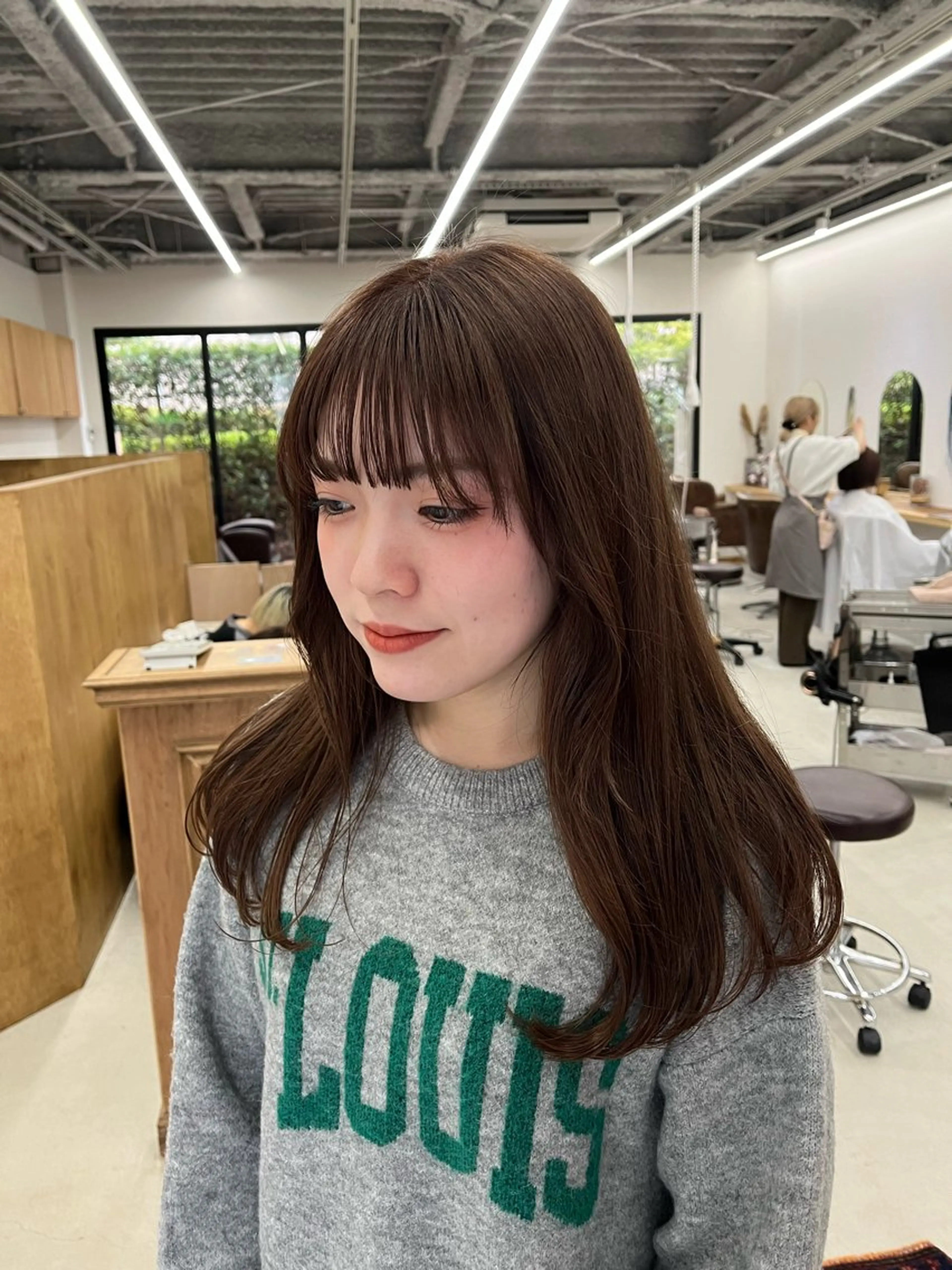 ロング カラー ブリーチ ブラウンカラー 透明感カラー ブリーチなしカラー カット ヘアカラー miyu /レイヤー/ブリーチのヘアスタイル