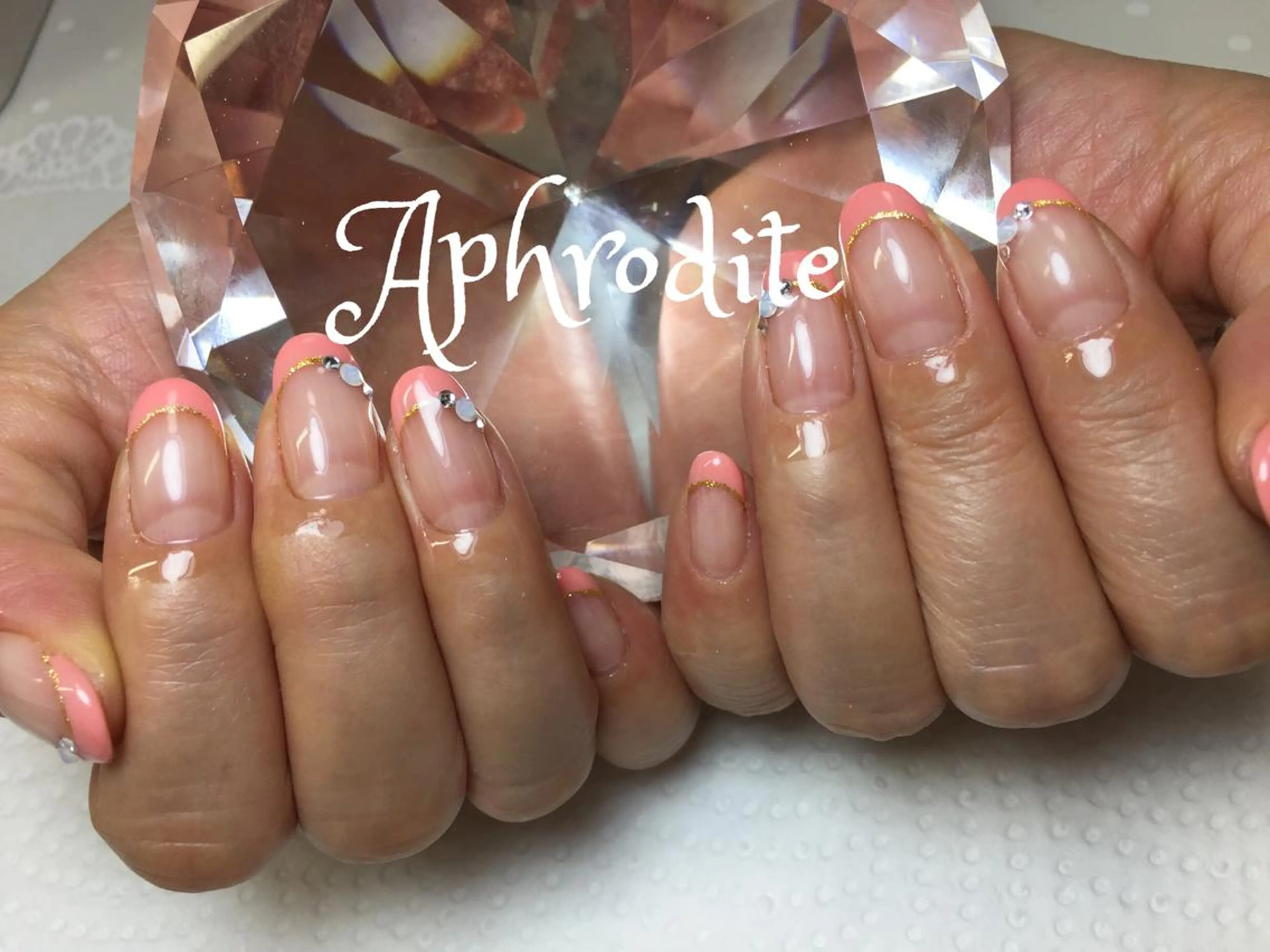 ネイル ジェルネイル シンプルネイル Aphrodite パラジェル認定サロンのネイルデザイン