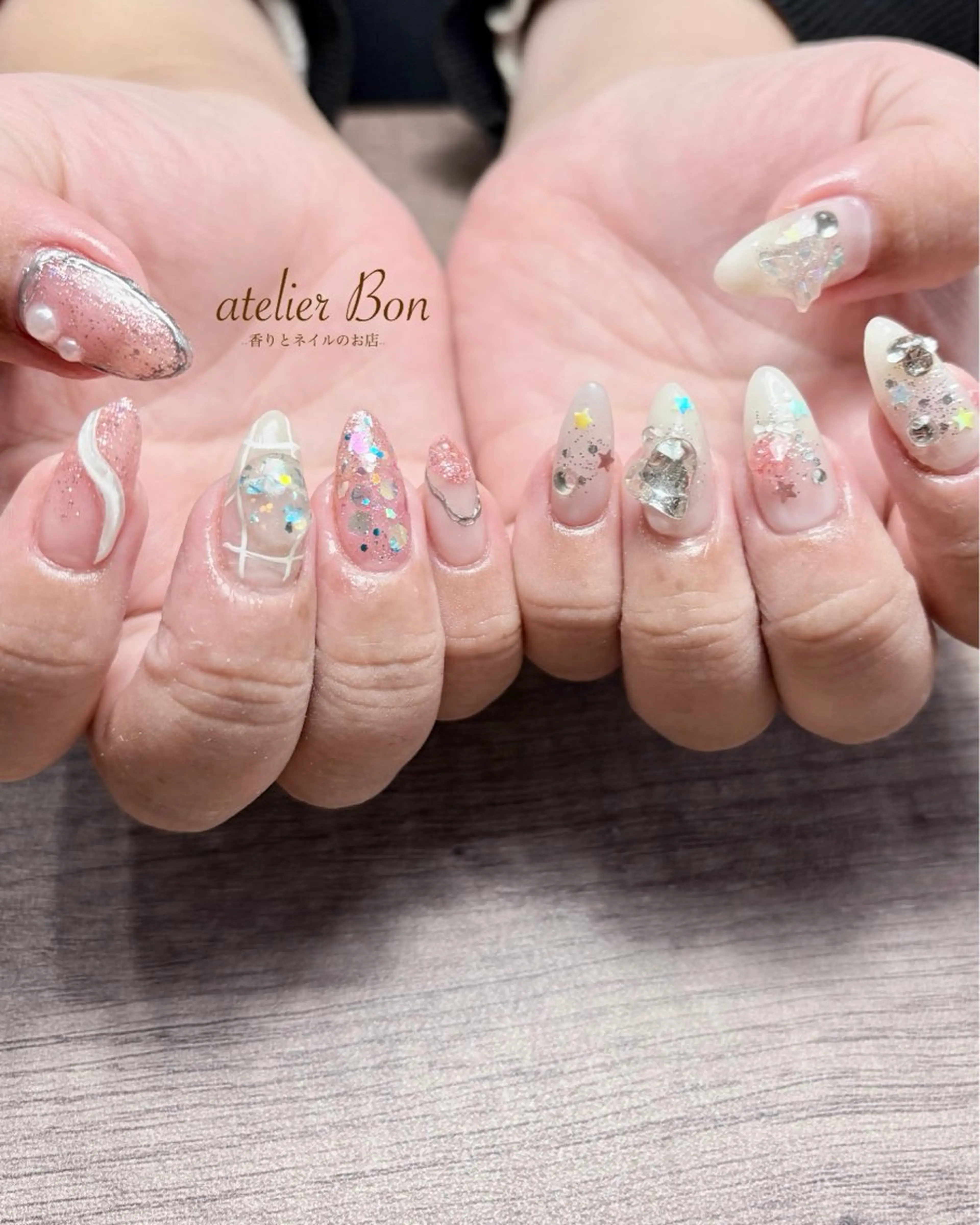 ネイル ハート ハンドネイル atelier Bon所属・atelierBon 🌿REIのネイルデザイン