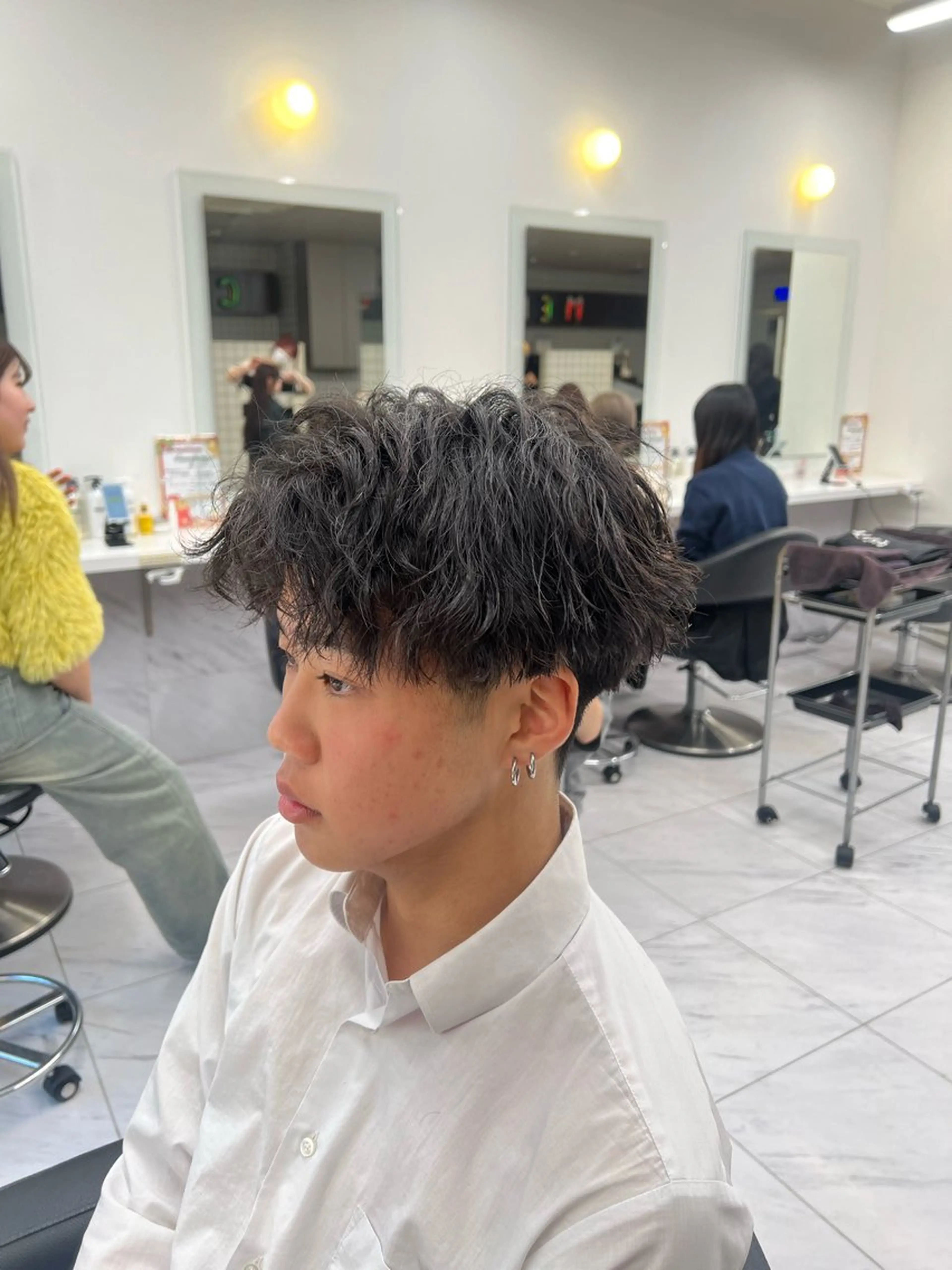 ショート カラー パーマ メンズ カット パーマ 韓国レイヤーカット /REIのヘアスタイル