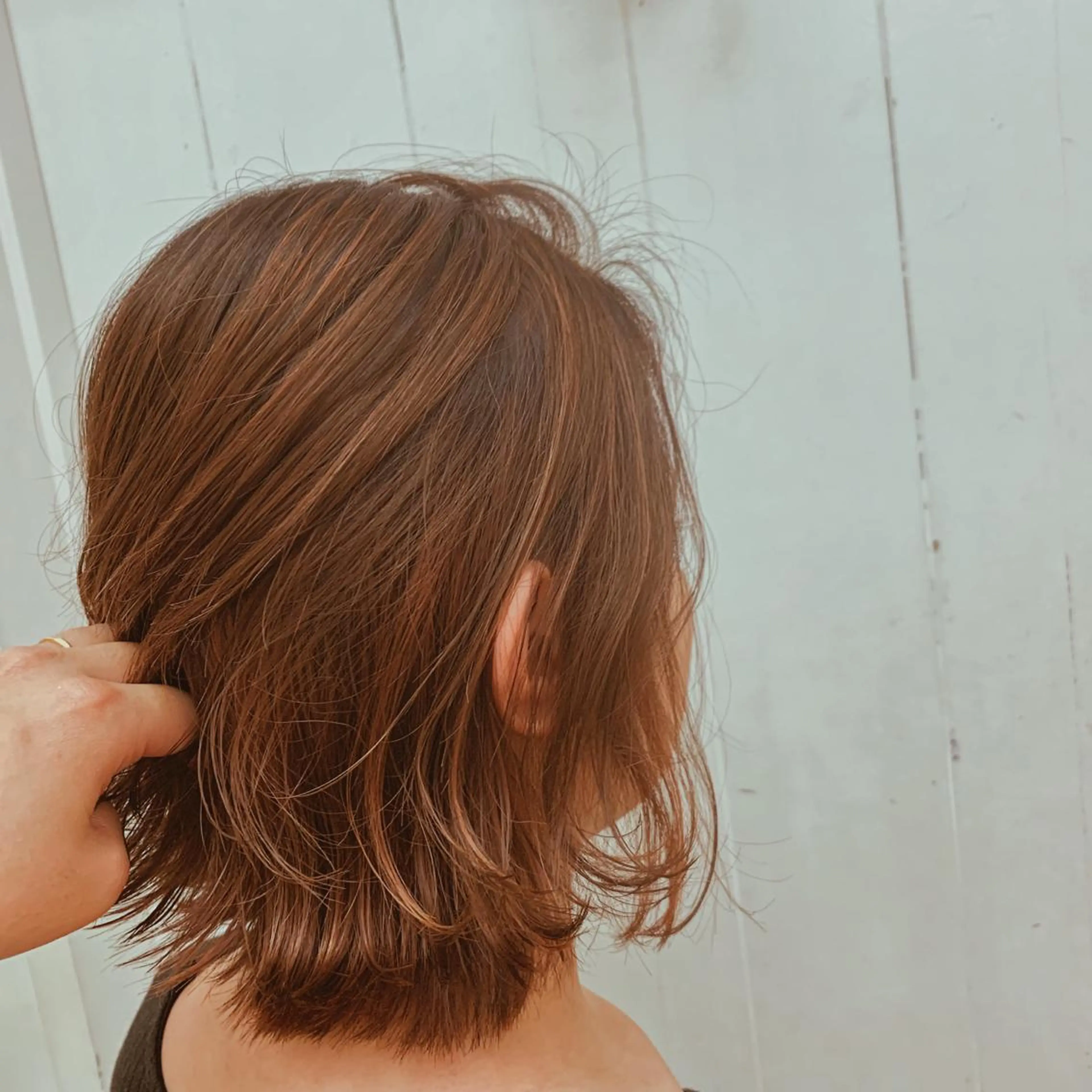 ミディアム カラー ベージュカラー ハイライトカラー オレンジ オレンジベージュ ハイライト ヘアカラー トリートメント 🌿大人かわいいヘア 🌿Ayahaのヘアスタイル