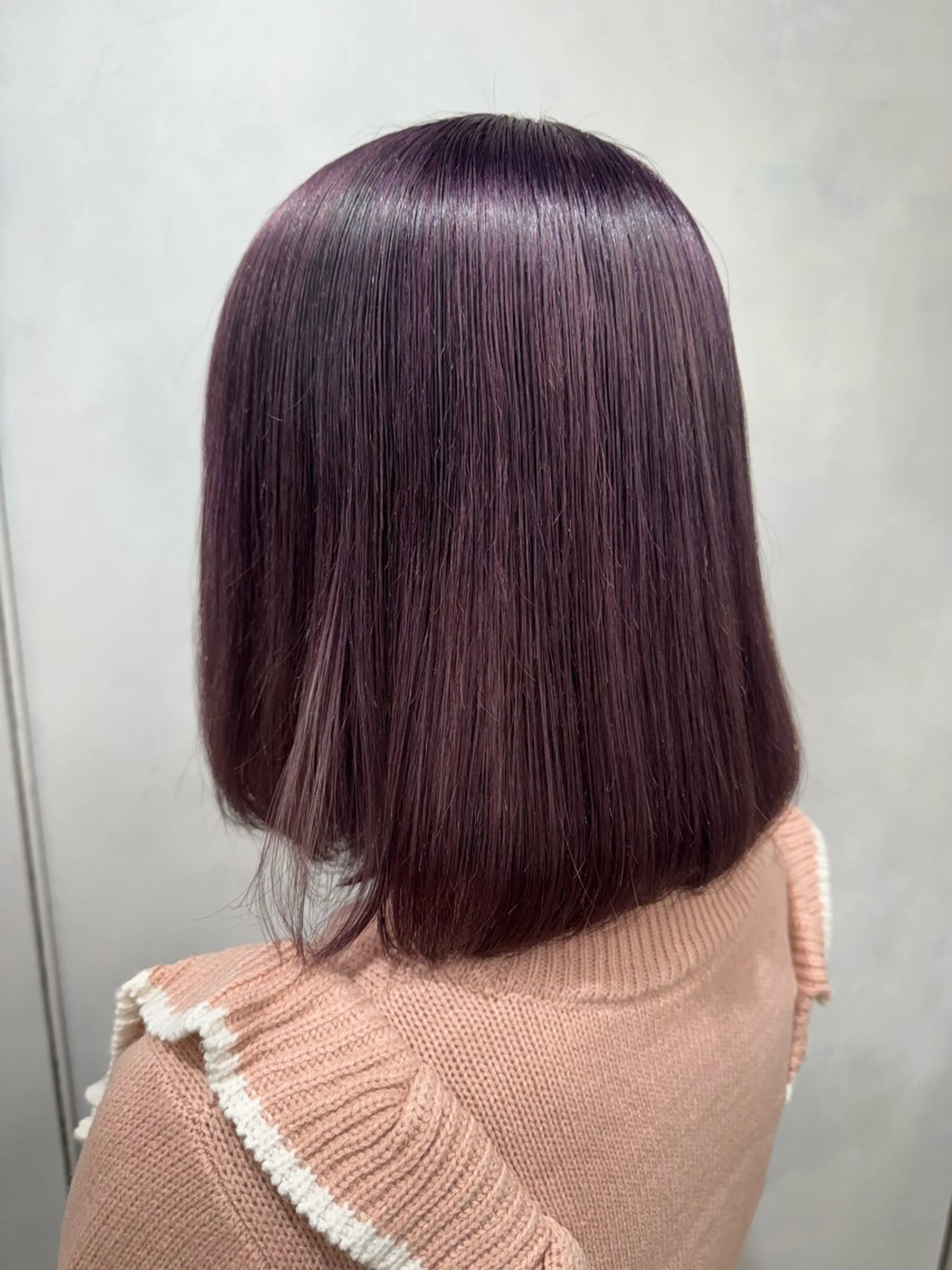 ミディアム カラー バイオレットカラー カット ヘアカラー トリートメント 透明感カラー✨艶髪 制作🌱山根あゆみのヘアスタイル