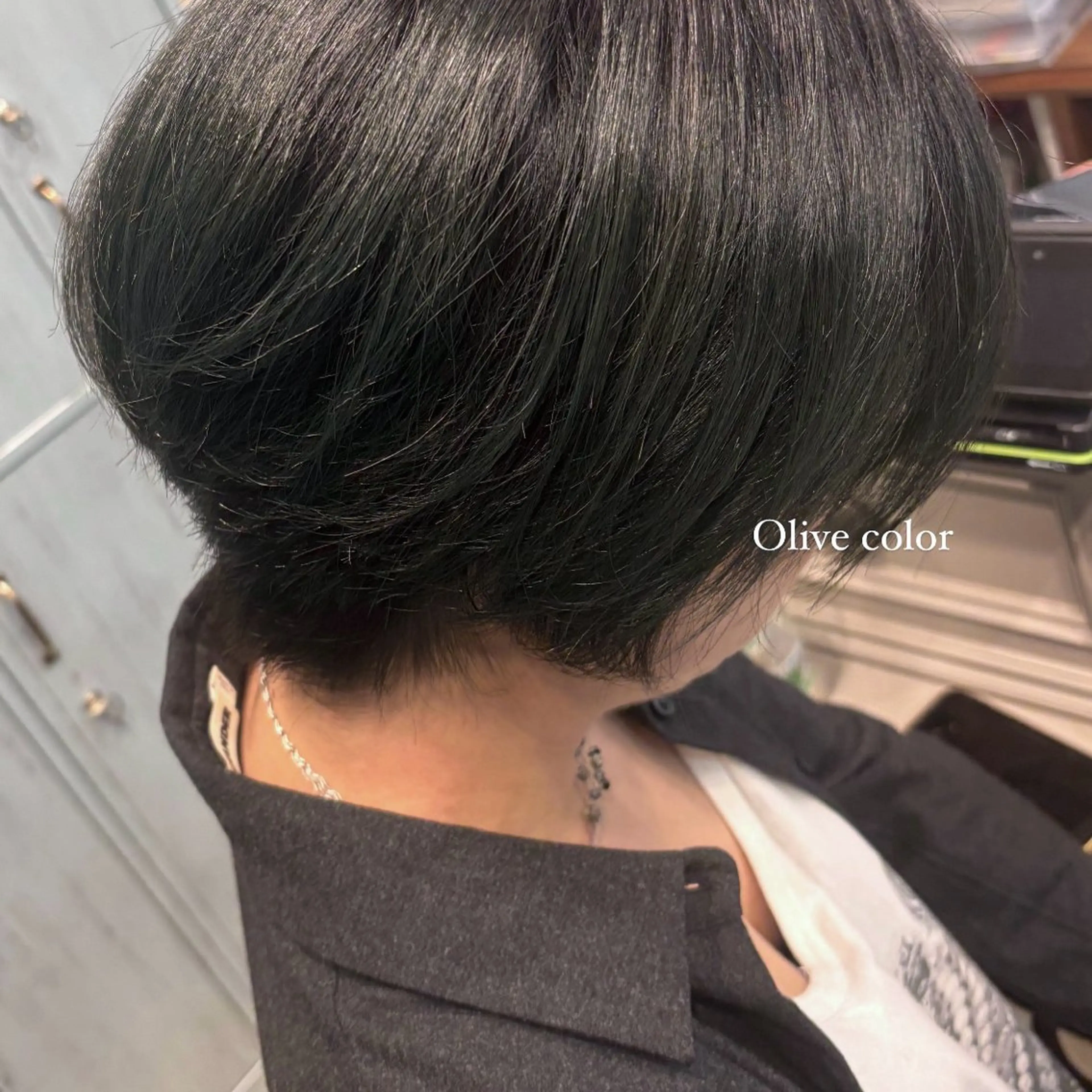 ショート カラー ブリーチ 透明感カラー オリーブカラー 🌱なゆみ🌱透明感 /ナチュラル/高宮のヘアスタイル