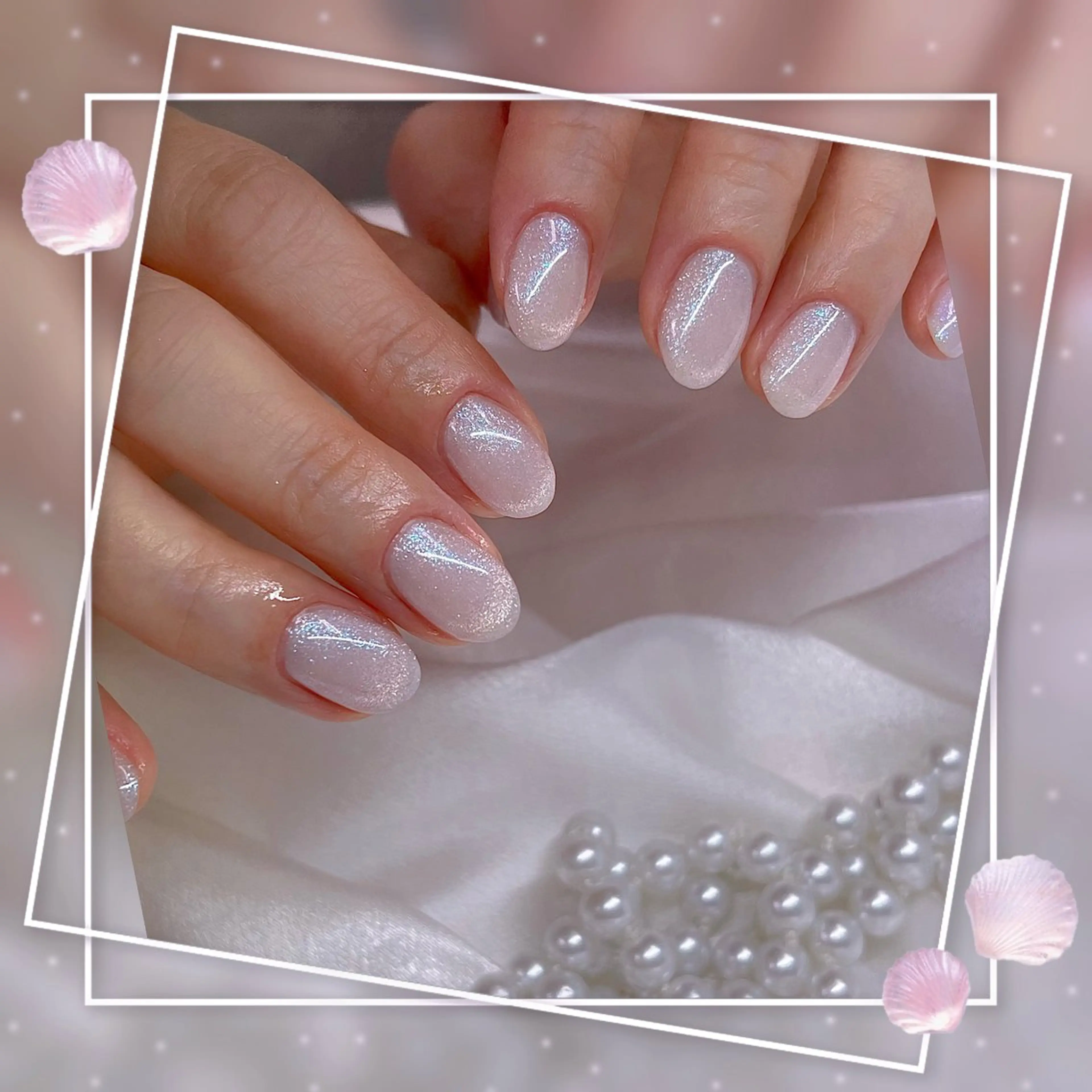 ネイル グラデーション マグネットネイル ピンク ワンホンネイル ハンドネイル ハンドケア Chill Nailsalonのネイルデザイン