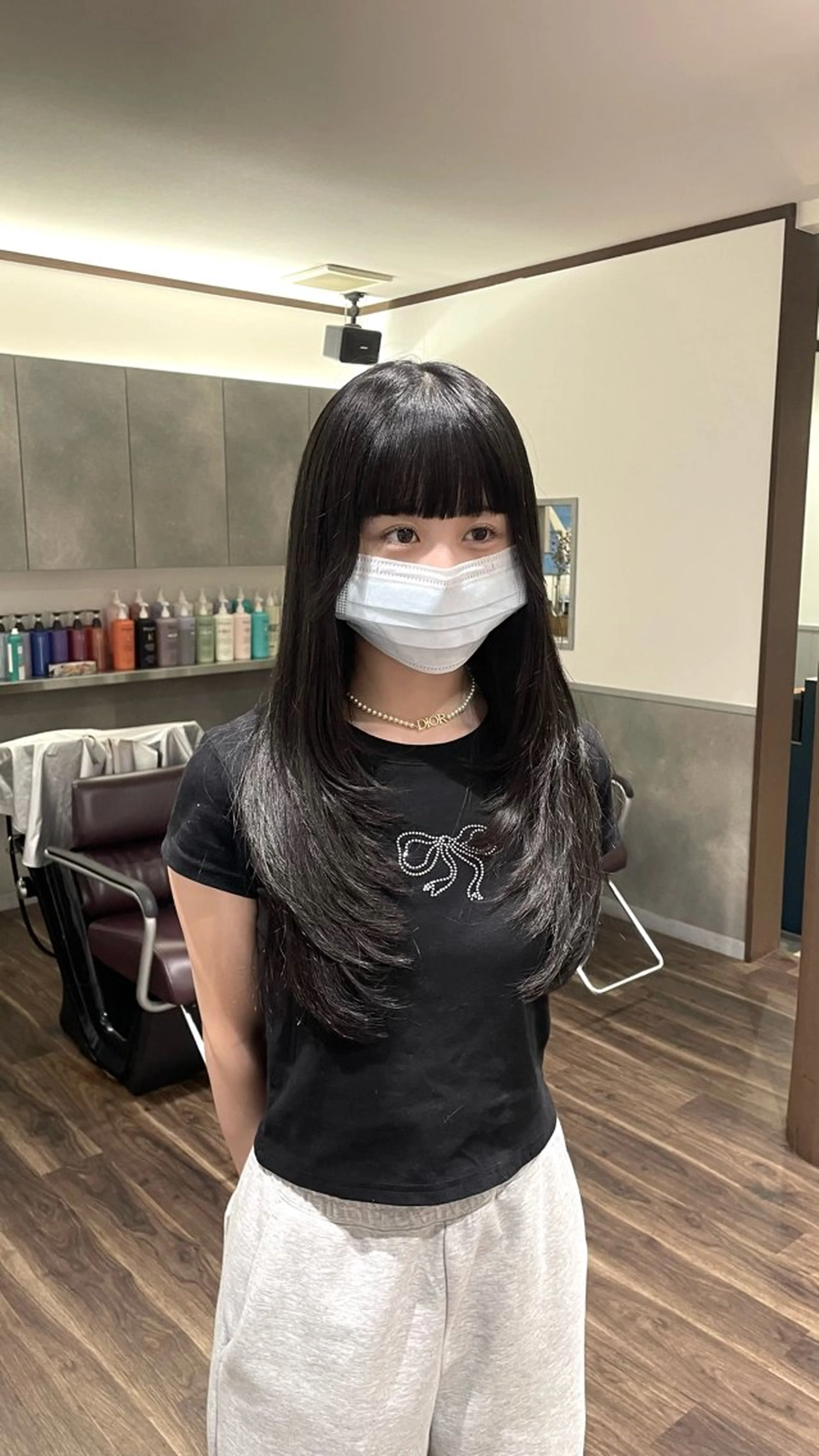 ロング レイヤーカット カット レイヤーカット🎀 ブリーチ/なるのヘアスタイル