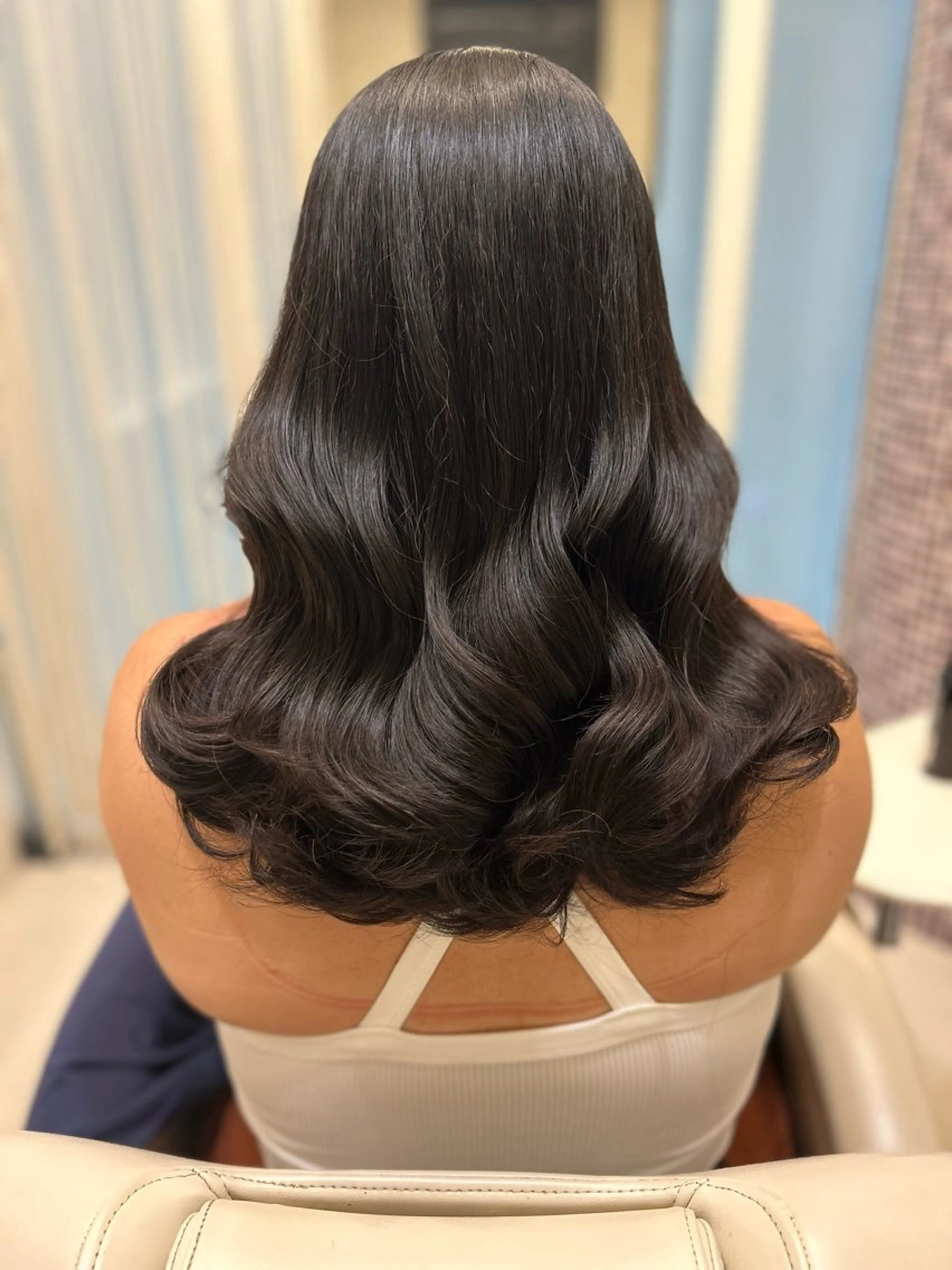 セミロング パーマ カット パーマ 🦩コテ巻きパーマ コンシェルジュなおのヘアスタイル