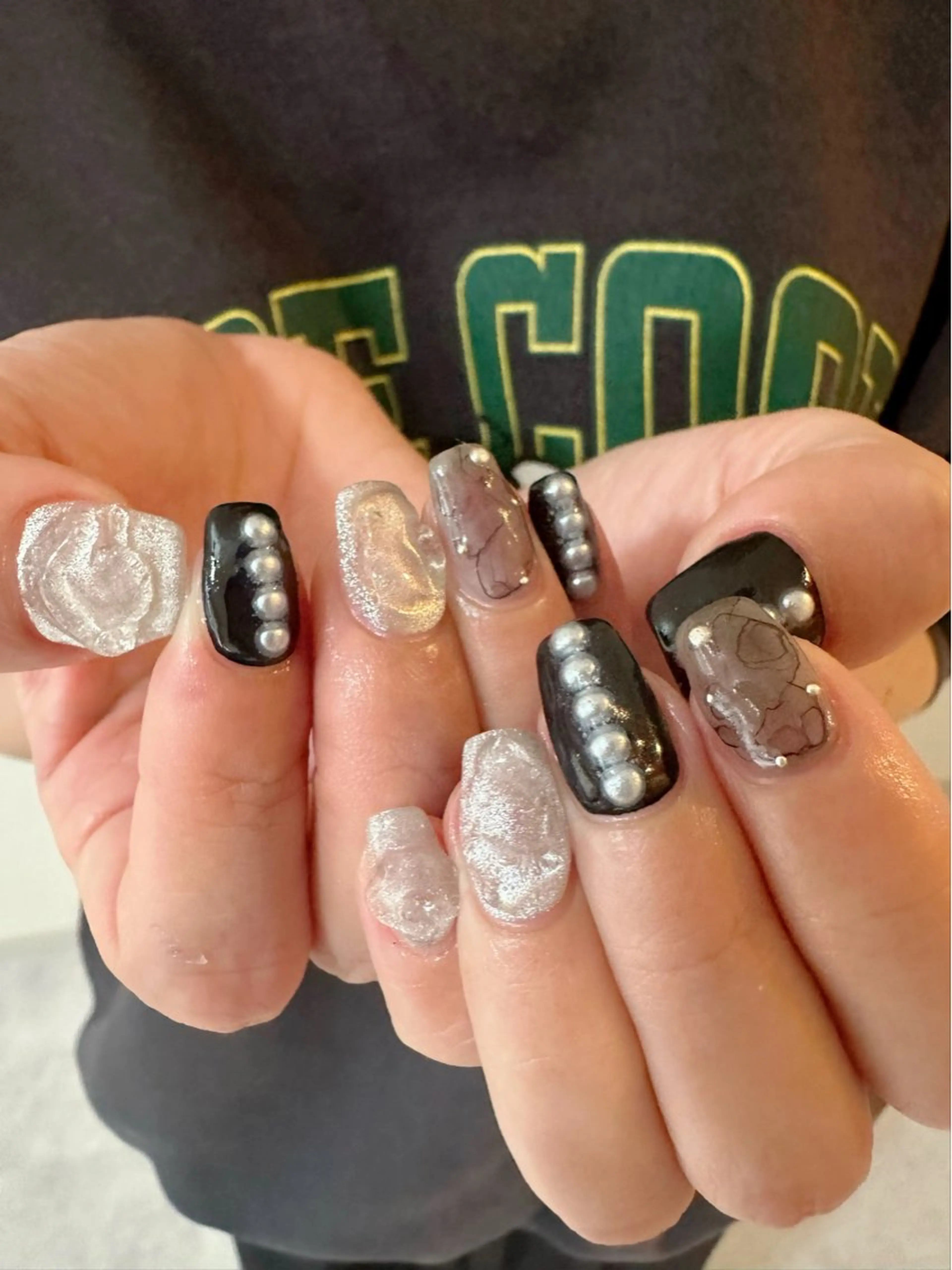 ネイル クリアネイル 氷ネイル・うるうるネイル 韓国ネイル マグネットネイル ニュアンスネイル 🪞KAPE NAIL 🪞のネイルデザイン