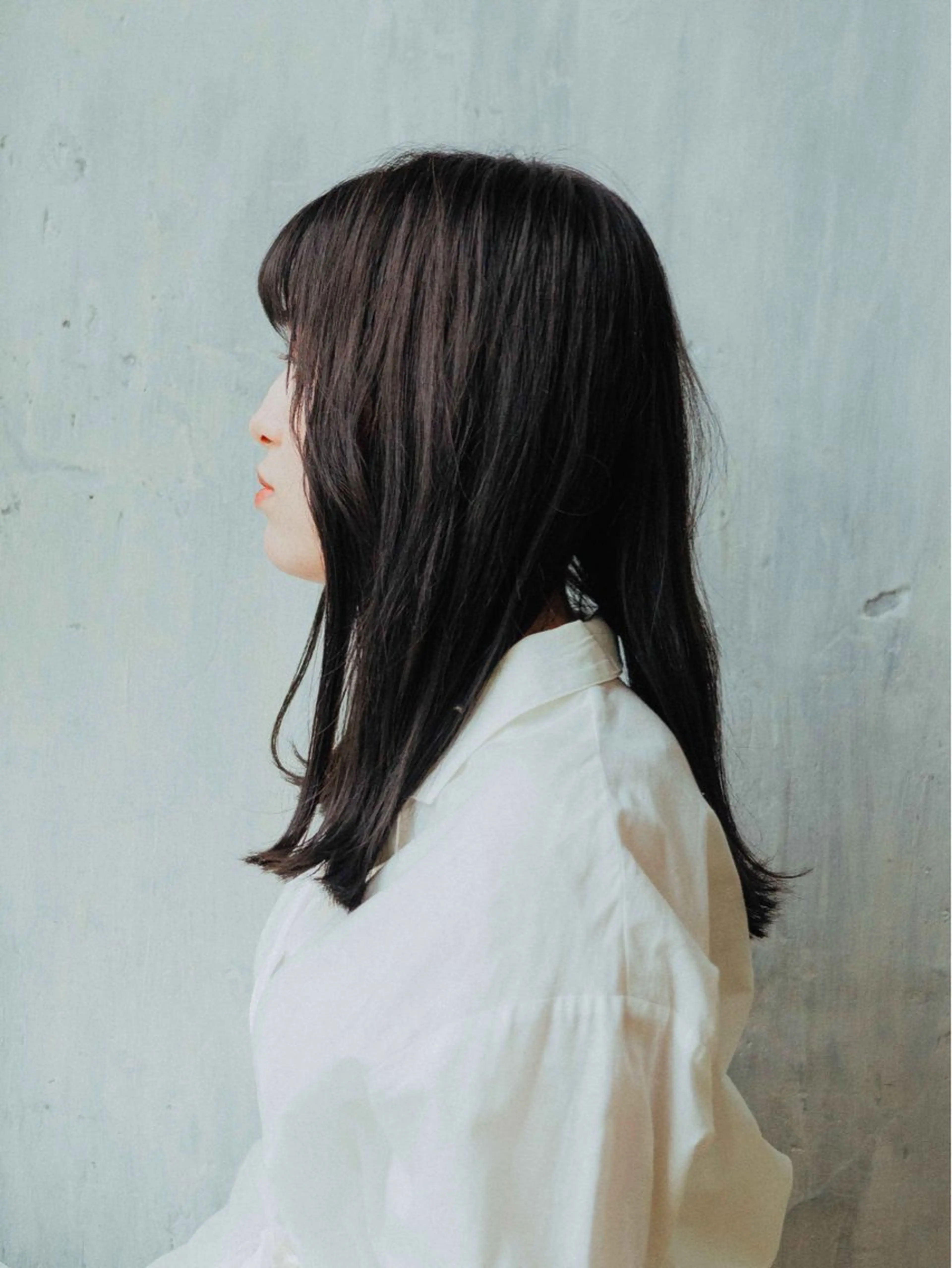 セミロング ハイライト 髪質改善 ブリーチなしWカラー /酸性ストレート河本のヘアスタイル