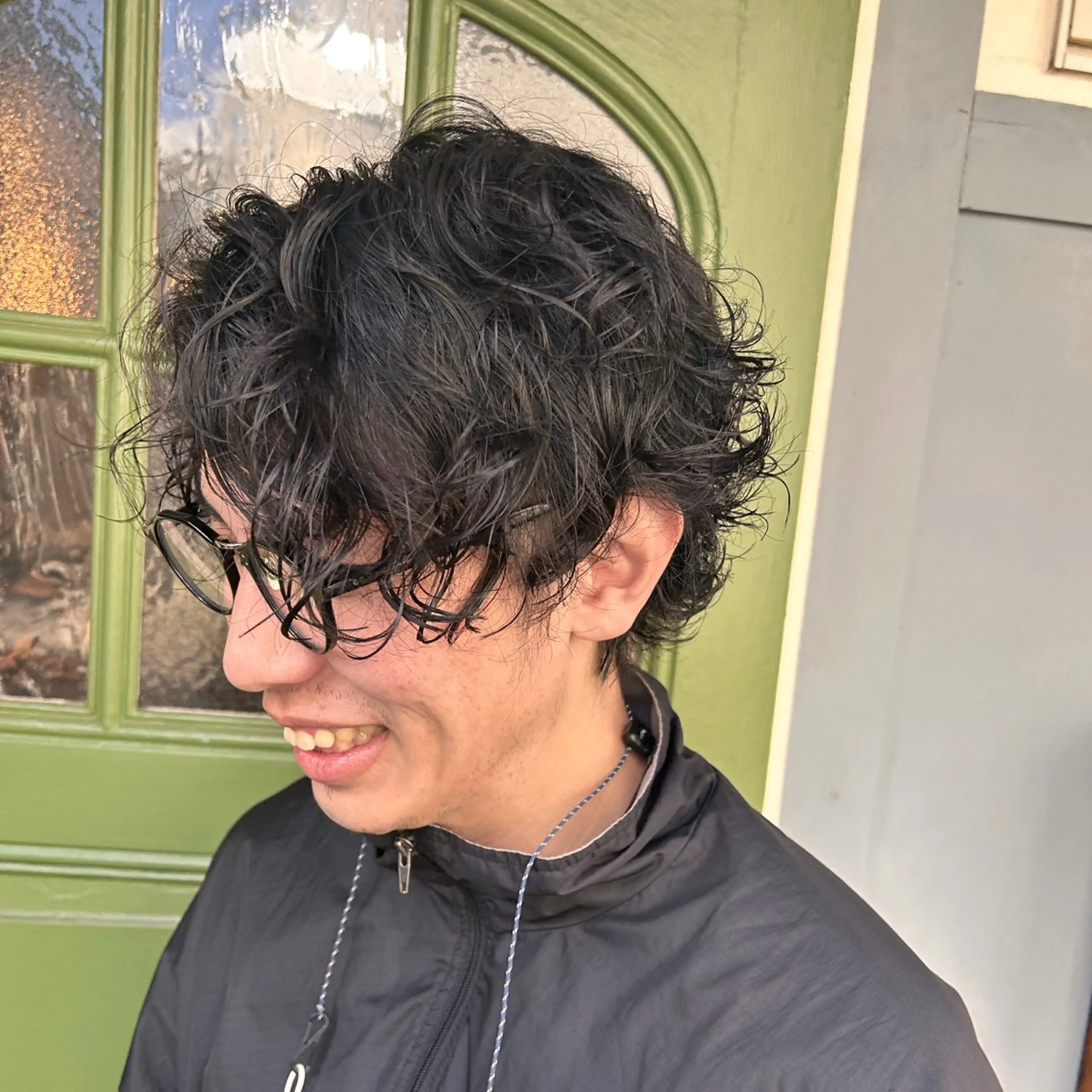 ショート パーマ メンズ カット パーマ 清水千優/パーマ/透 明感カラー/メンズのヘアスタイル