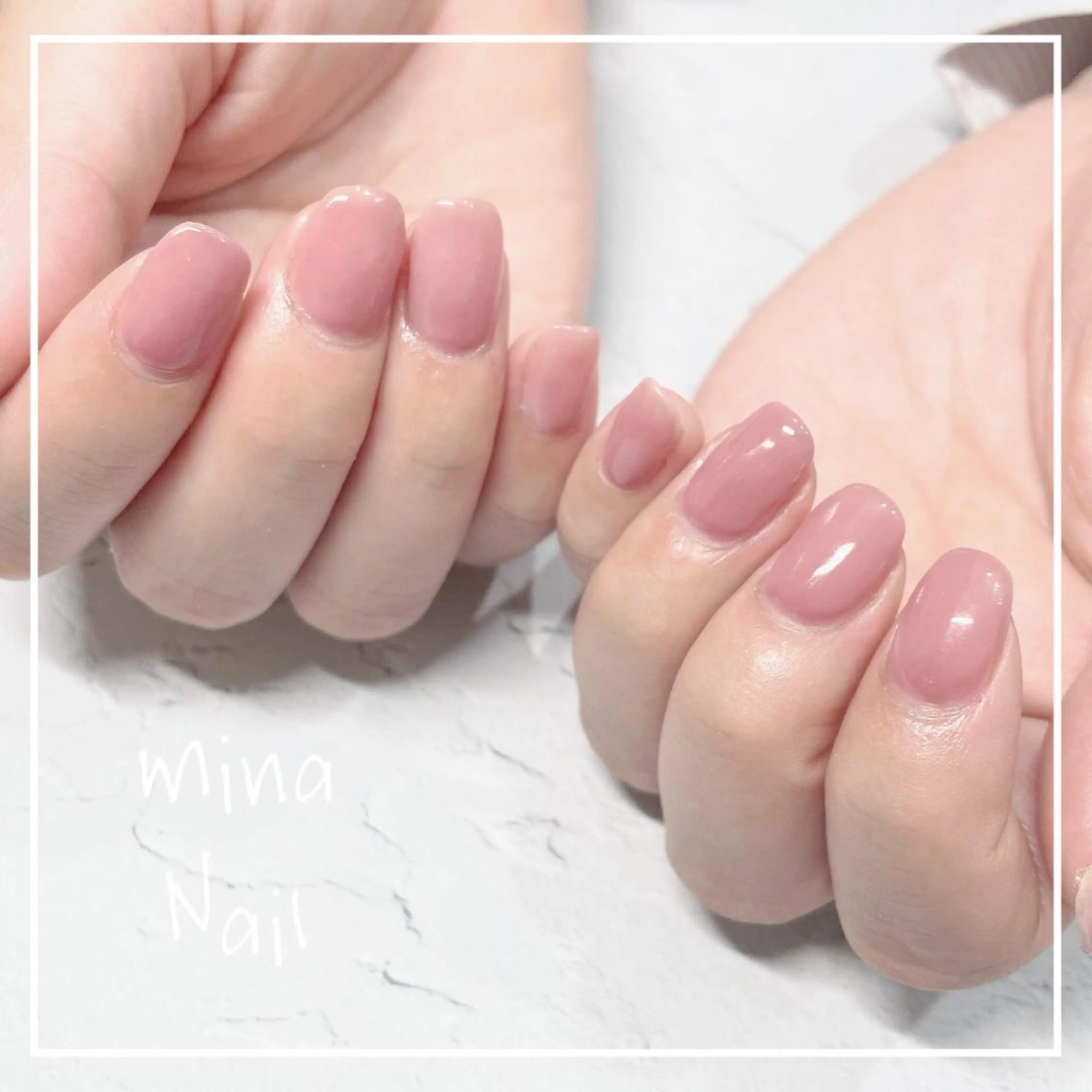 ネイル オフィスネイル ワンカラーネイル mina Nailのネイルデザイン