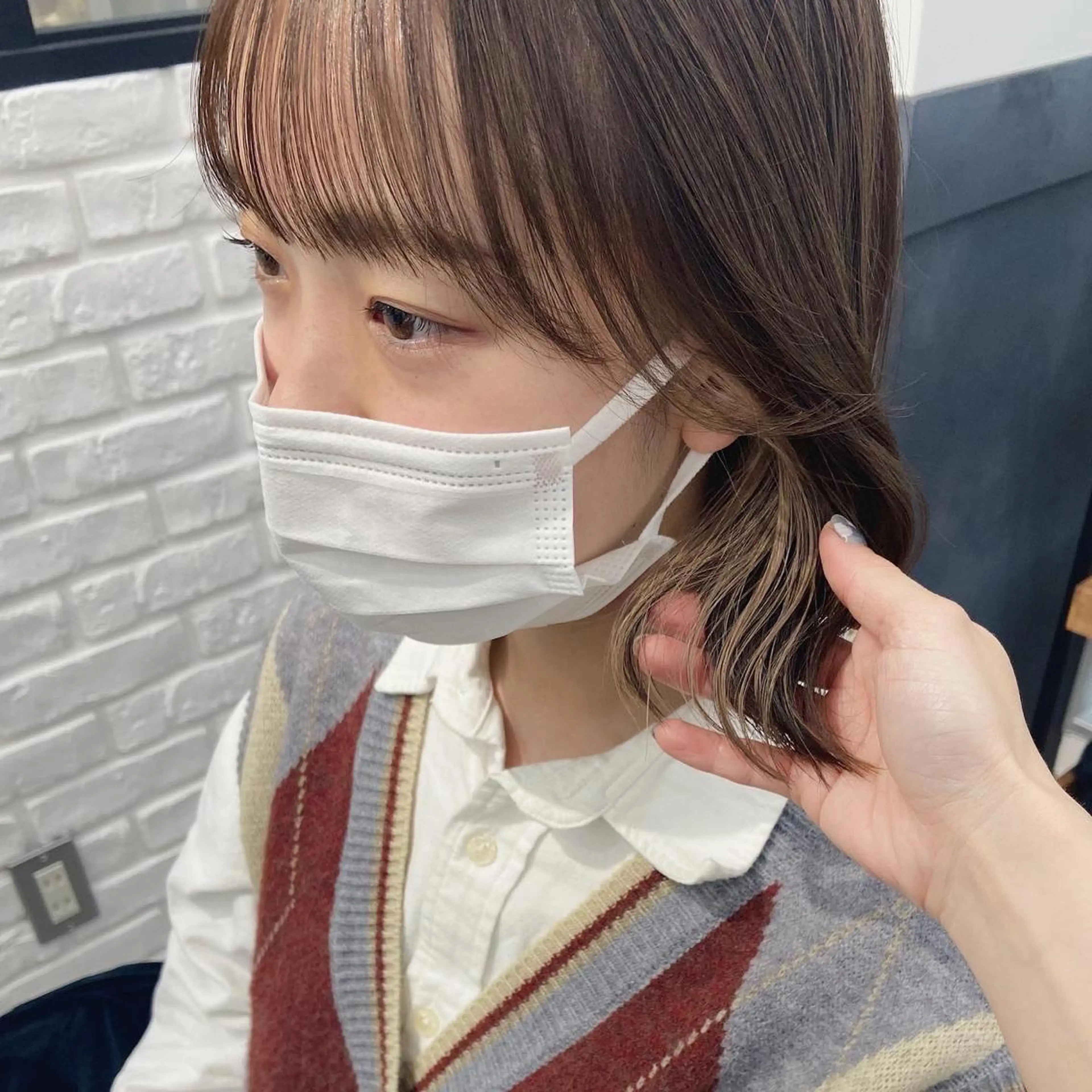 ミディアム カラー パーマ ヘアアレンジ メンズ キッズ ネイル マツエク・マツパ カット ヘアカラー トリートメント 横浜Bob美容師🤎 ERINAのヘアスタイル