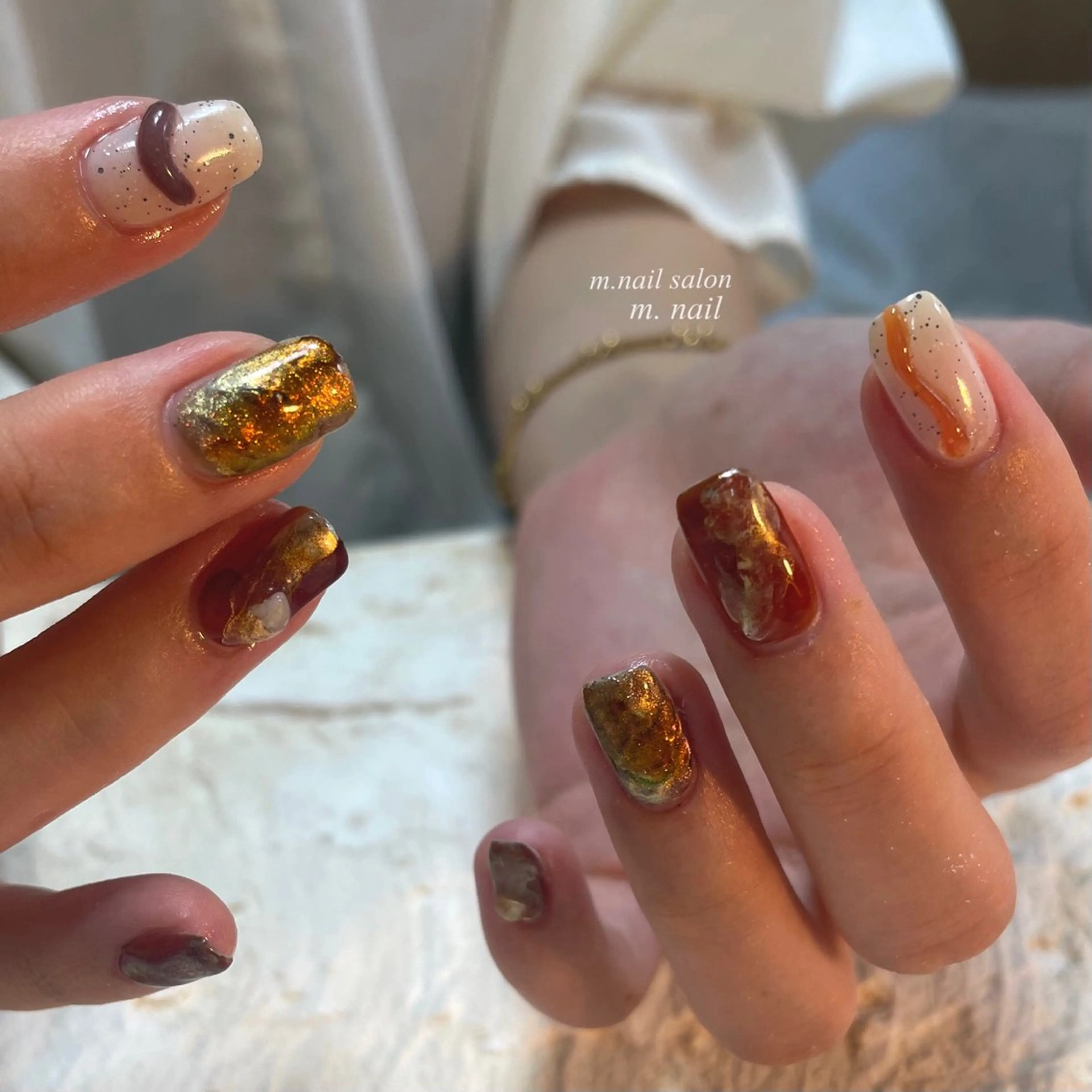 ネイル ニュアンスネイル シンプルネイル ハンドネイル m.nail salonのネイルデザイン