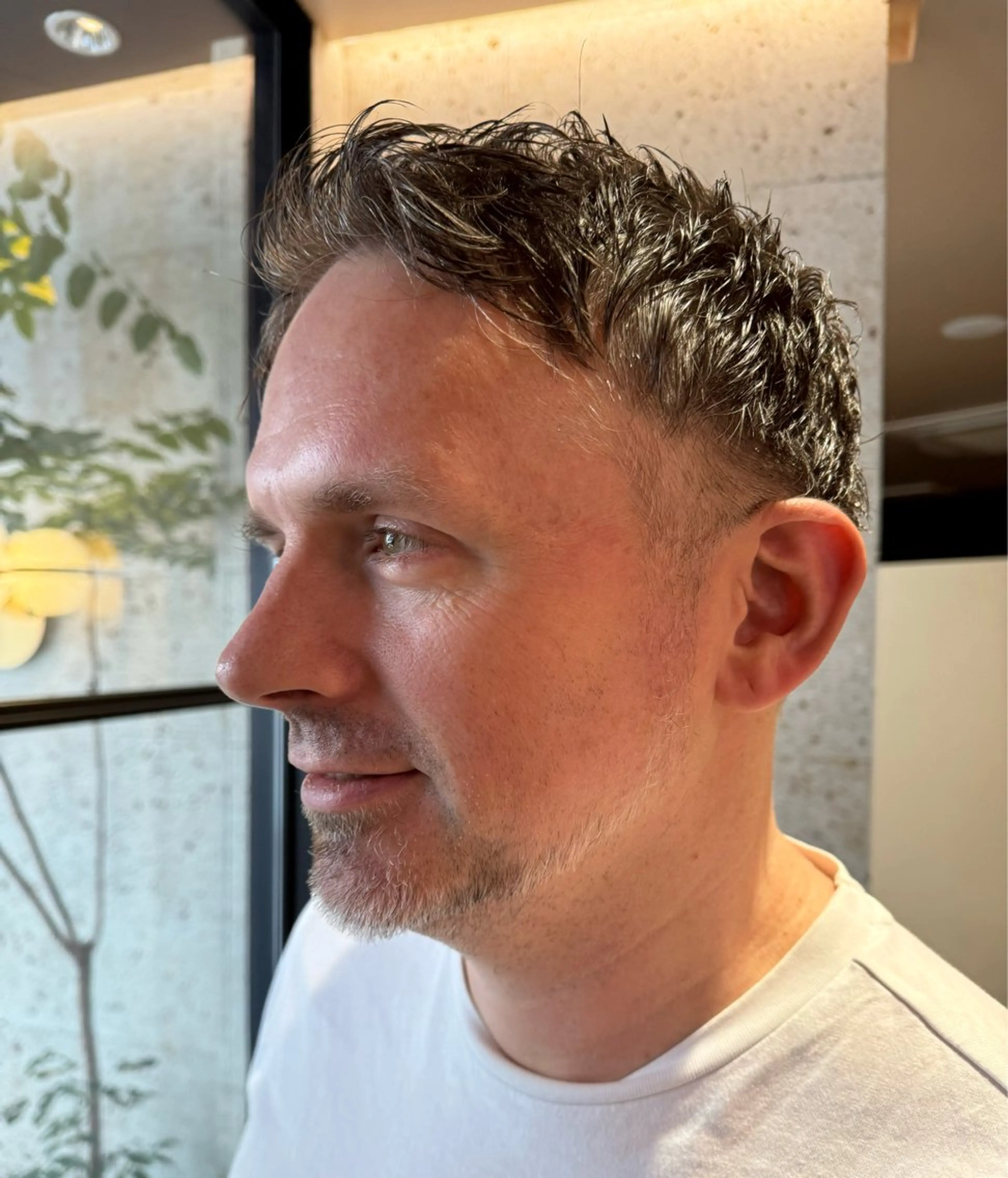 メンズ アップバング メンズショート 桒原 ちさのヘアスタイル