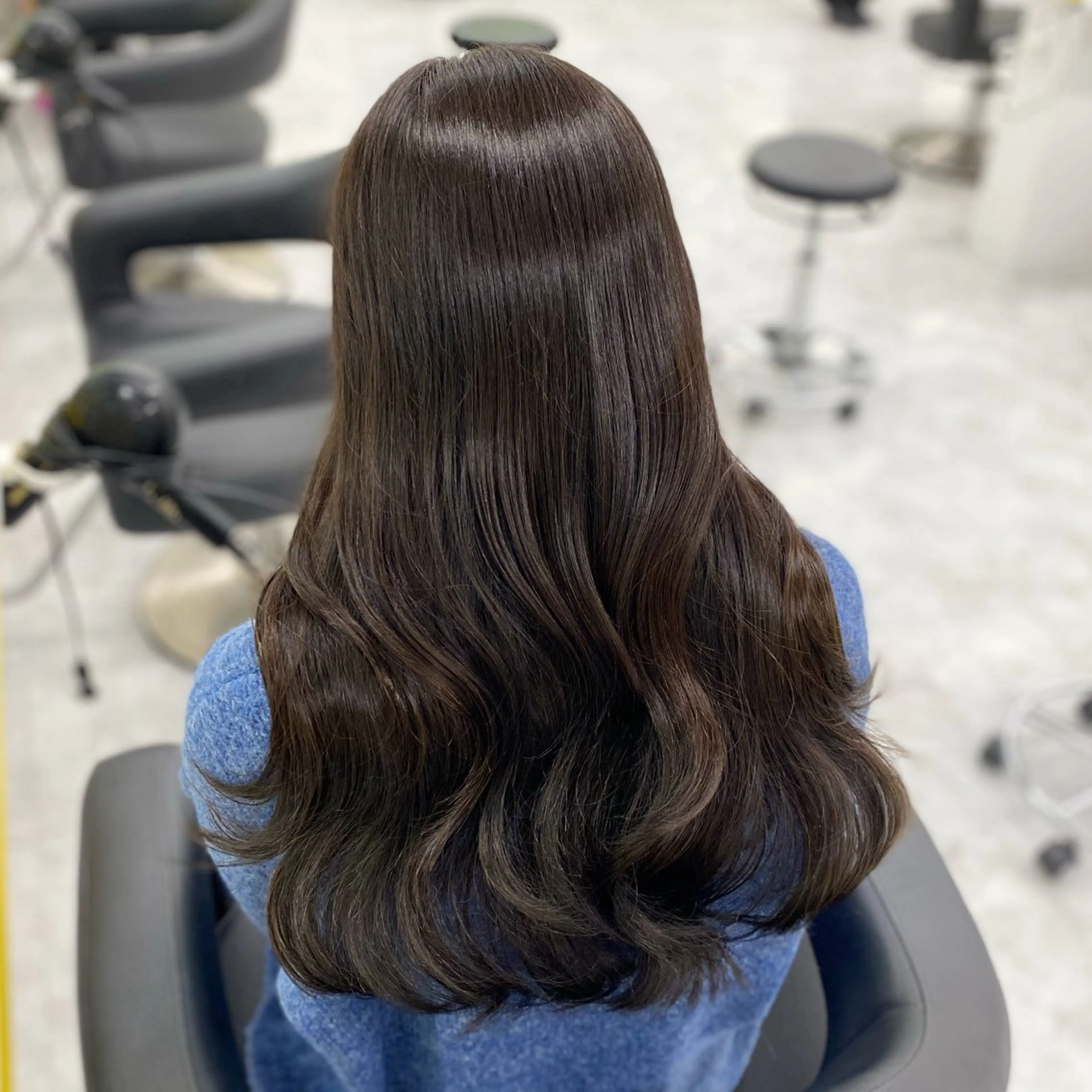 セミロング カラー パーマ ヘアアレンジ メンズ キッズ ブラウンカラー オリーブブラウン ヘアカラー Lumo所属・💖横浜ブリーチなし 💖MIHOのヘアスタイル
