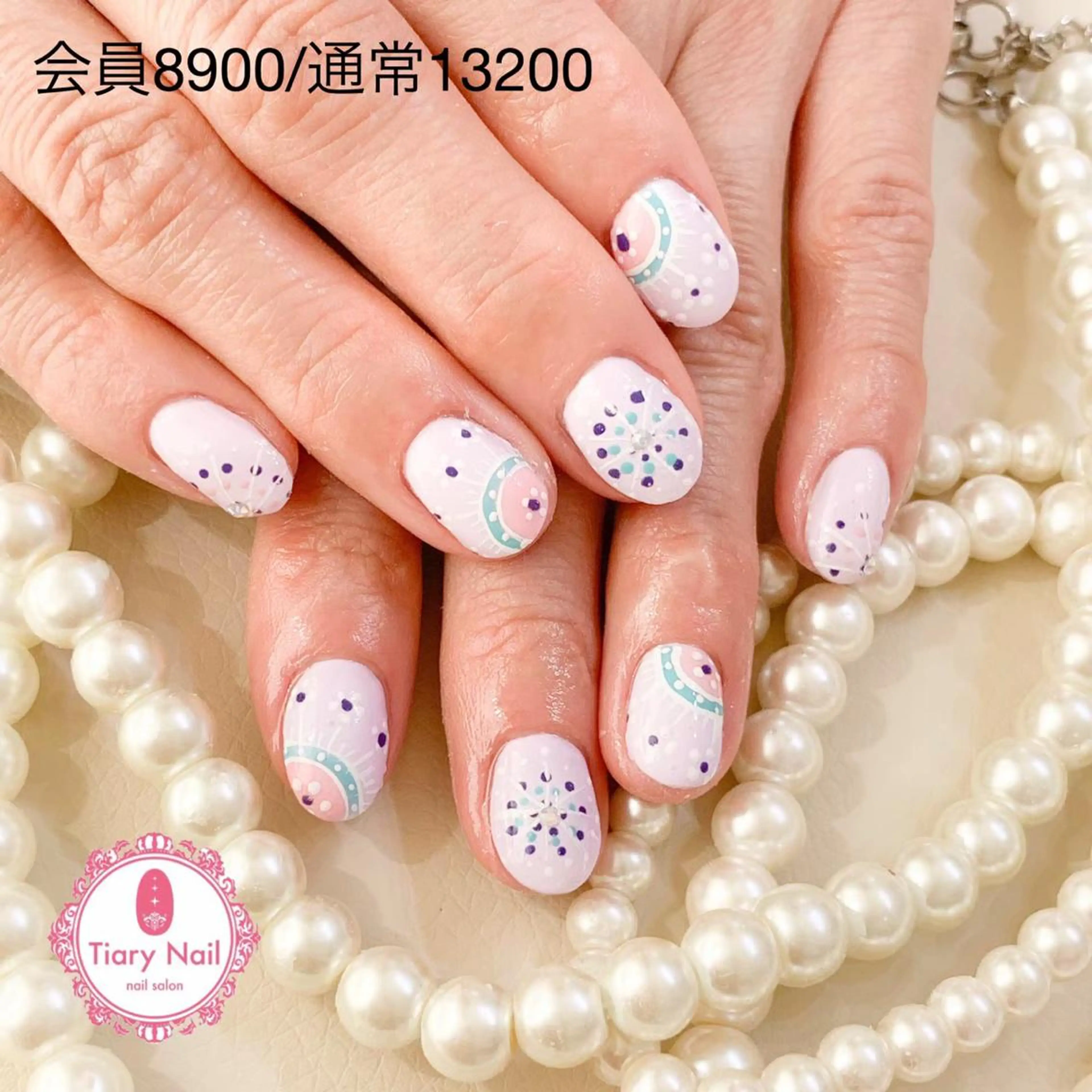 ネイル 桜ネイル 長さ出し スカルプネイル 春ネイル 💗🪽Tiary Nail🪽💗のネイルデザイン
