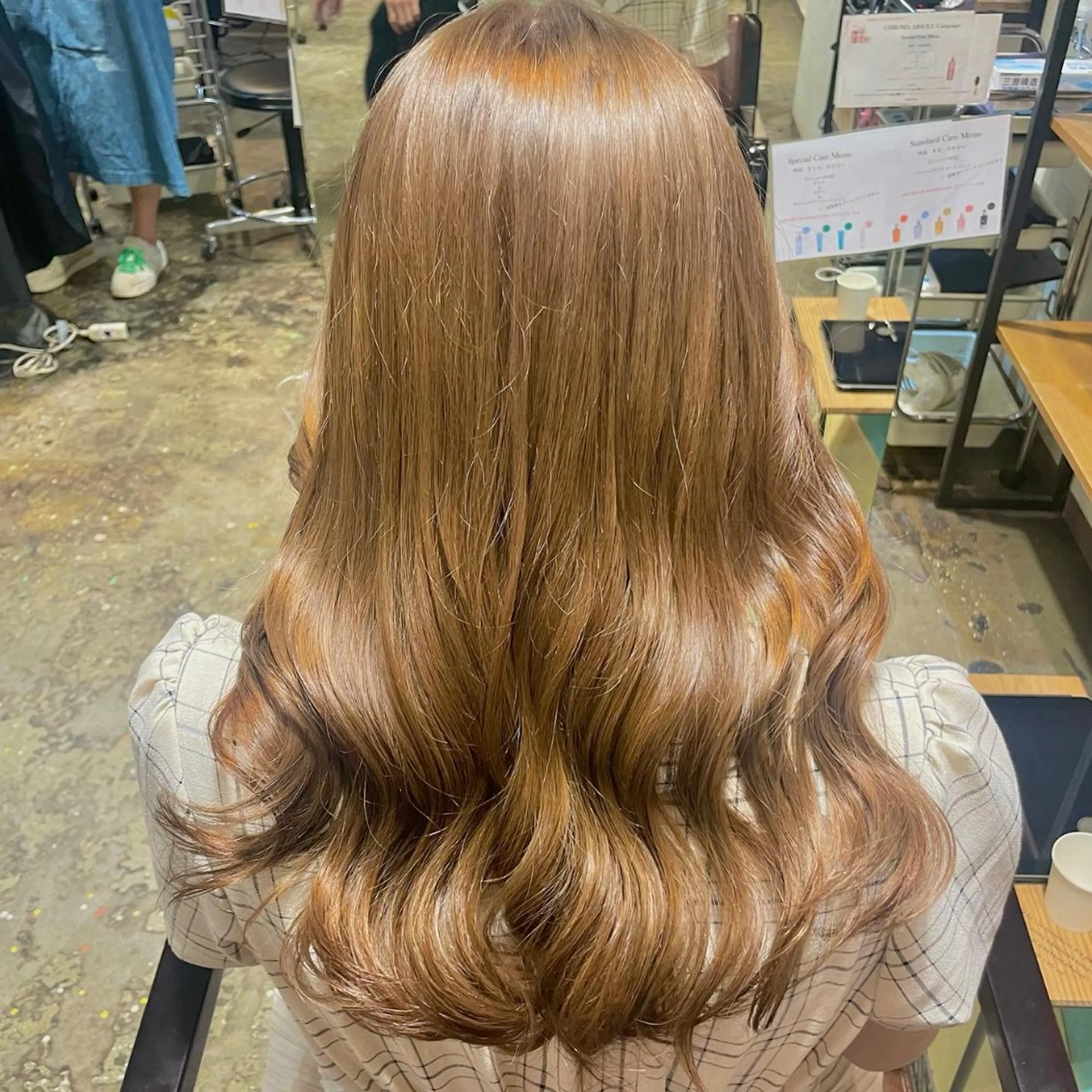 ロング カラー ヘアアレンジ ベージュカラー ブリーチ ミルクティーベージュ 韓国風ヘア 🇰🇷韓国スタイル レイヤー/ayanaのヘアスタイル