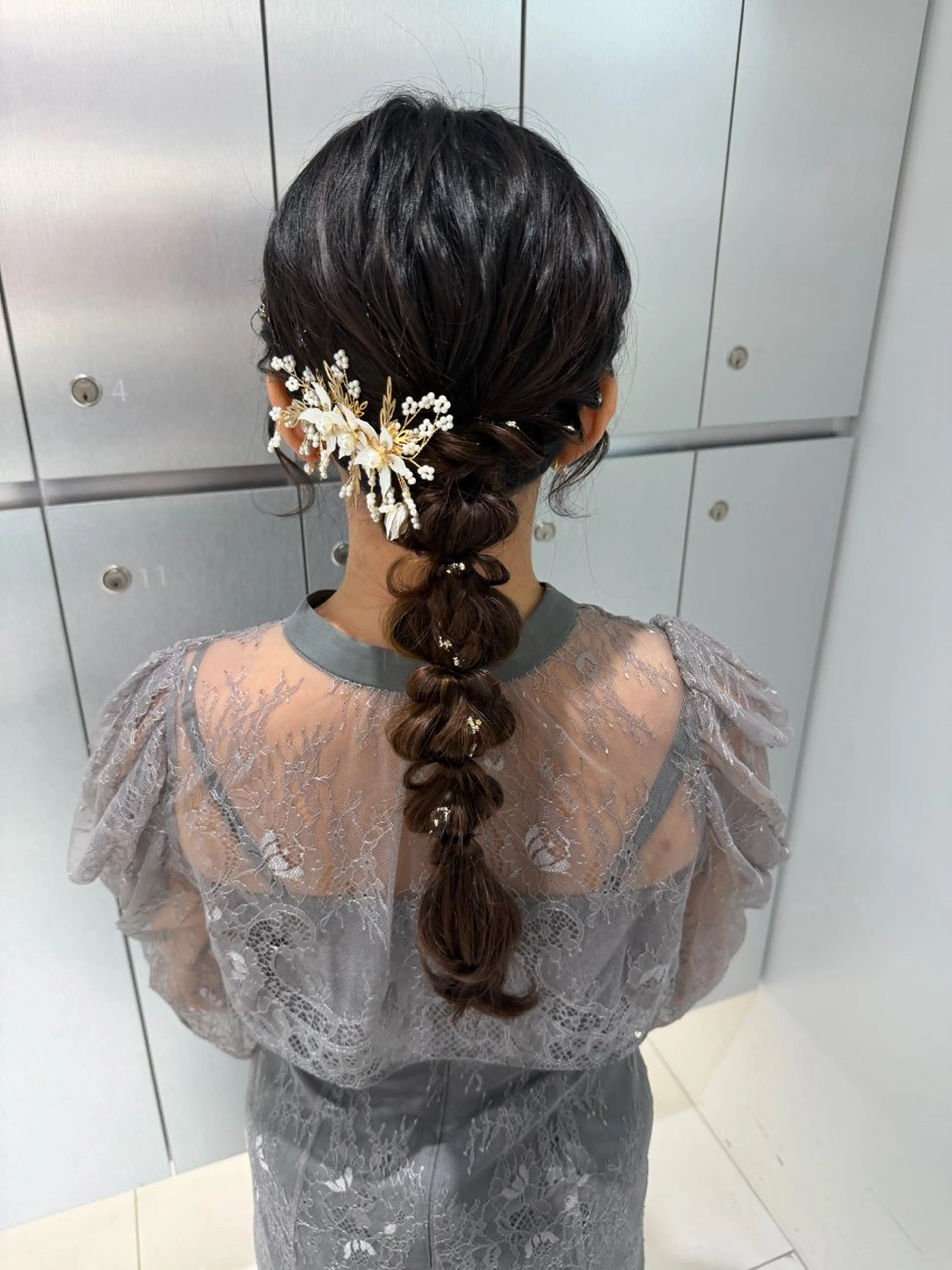 ヘアアレンジ 結婚式・ブライダル ヘアセット ヘアセット🎀耳つぼ 👂💎MONAMIのヘアスタイル