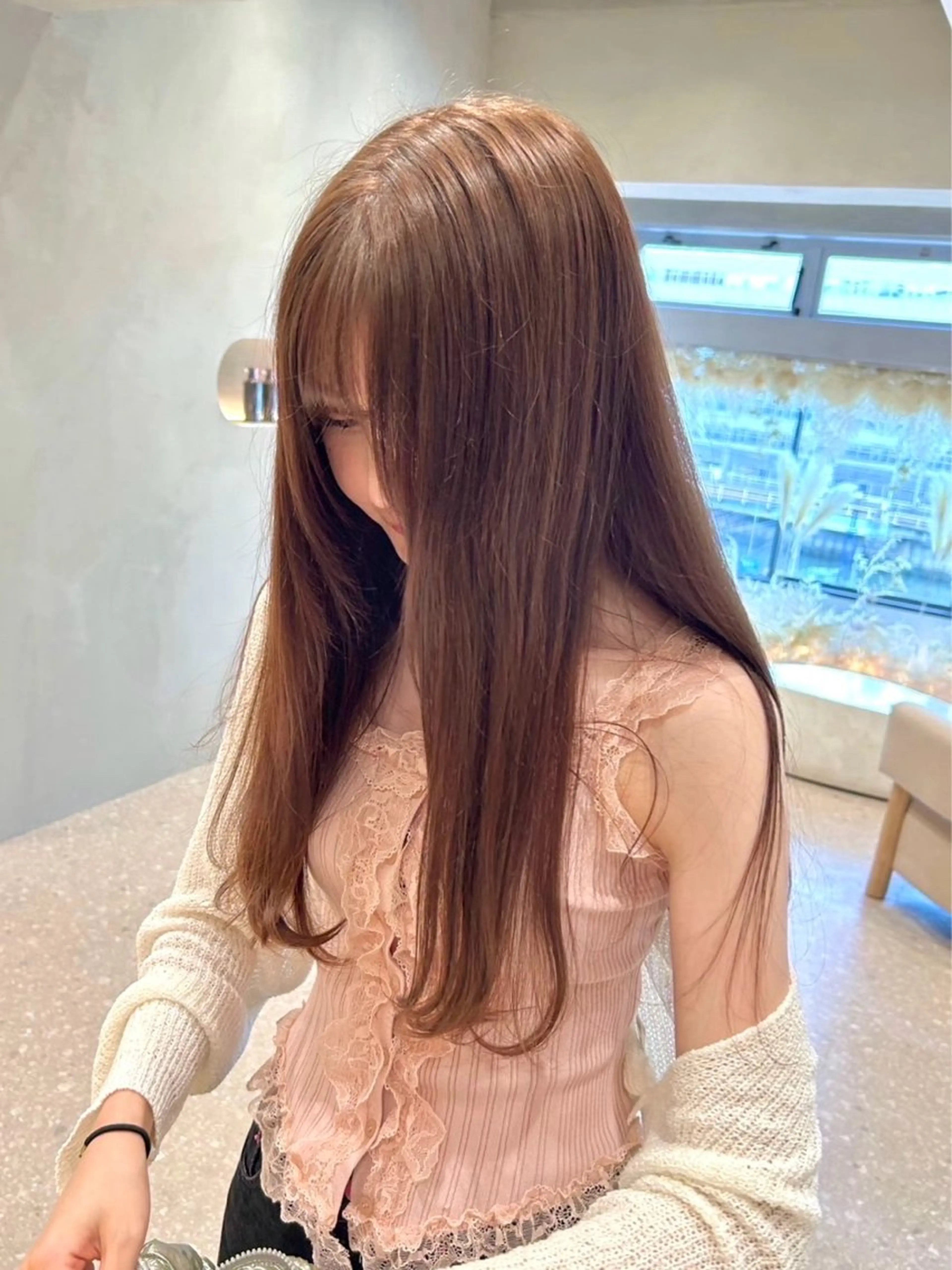 ロング カラー Luce横浜店所属・yuu 🪴 透明感 カラー/メンズパーマのヘアスタイル