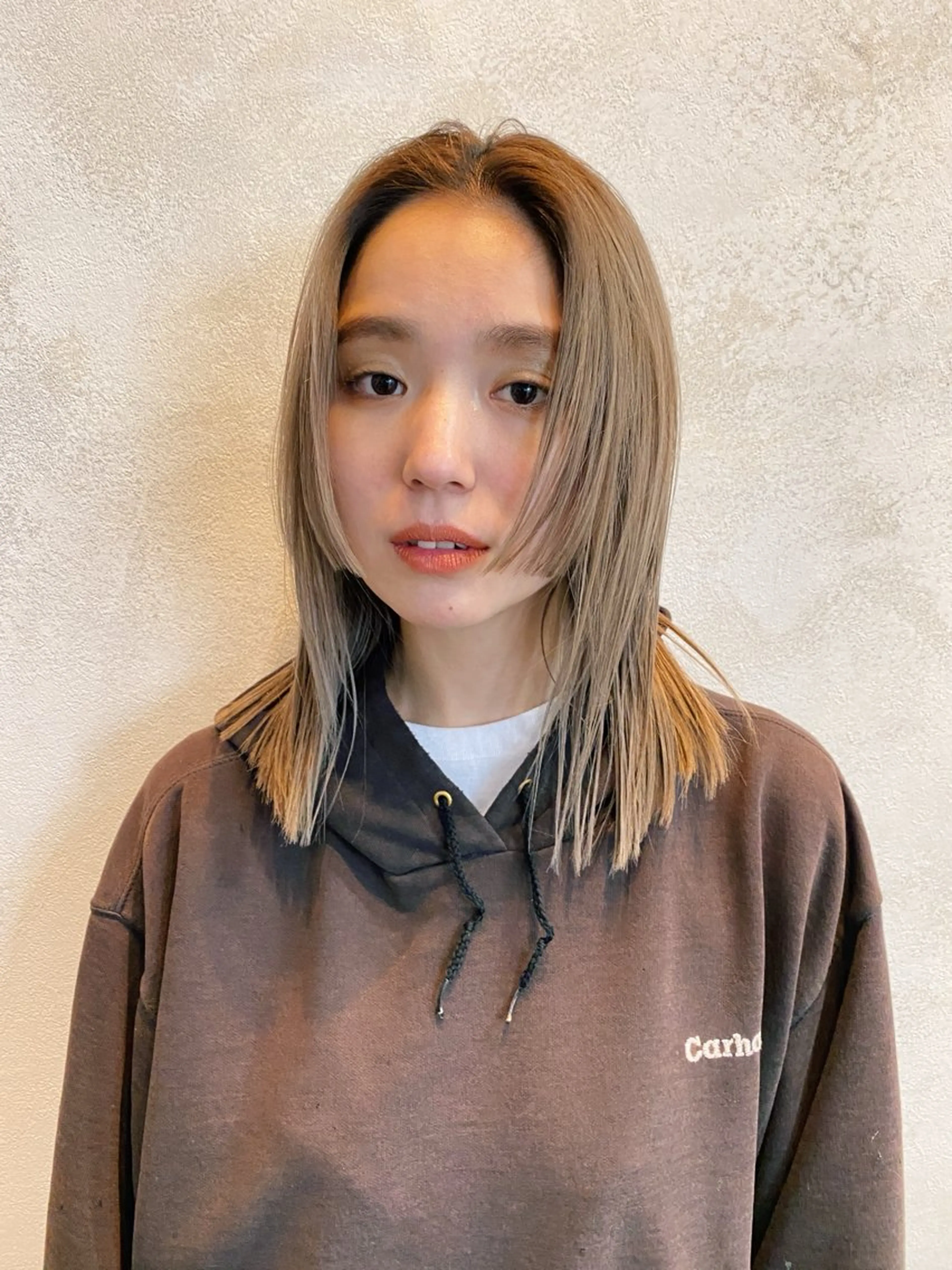 ミディアム カラー ブリーチ ダブルカラー レイヤーカット ウルフカット ヘアカラー トリートメント 村松滉太/ レイヤーカットのヘアスタイル