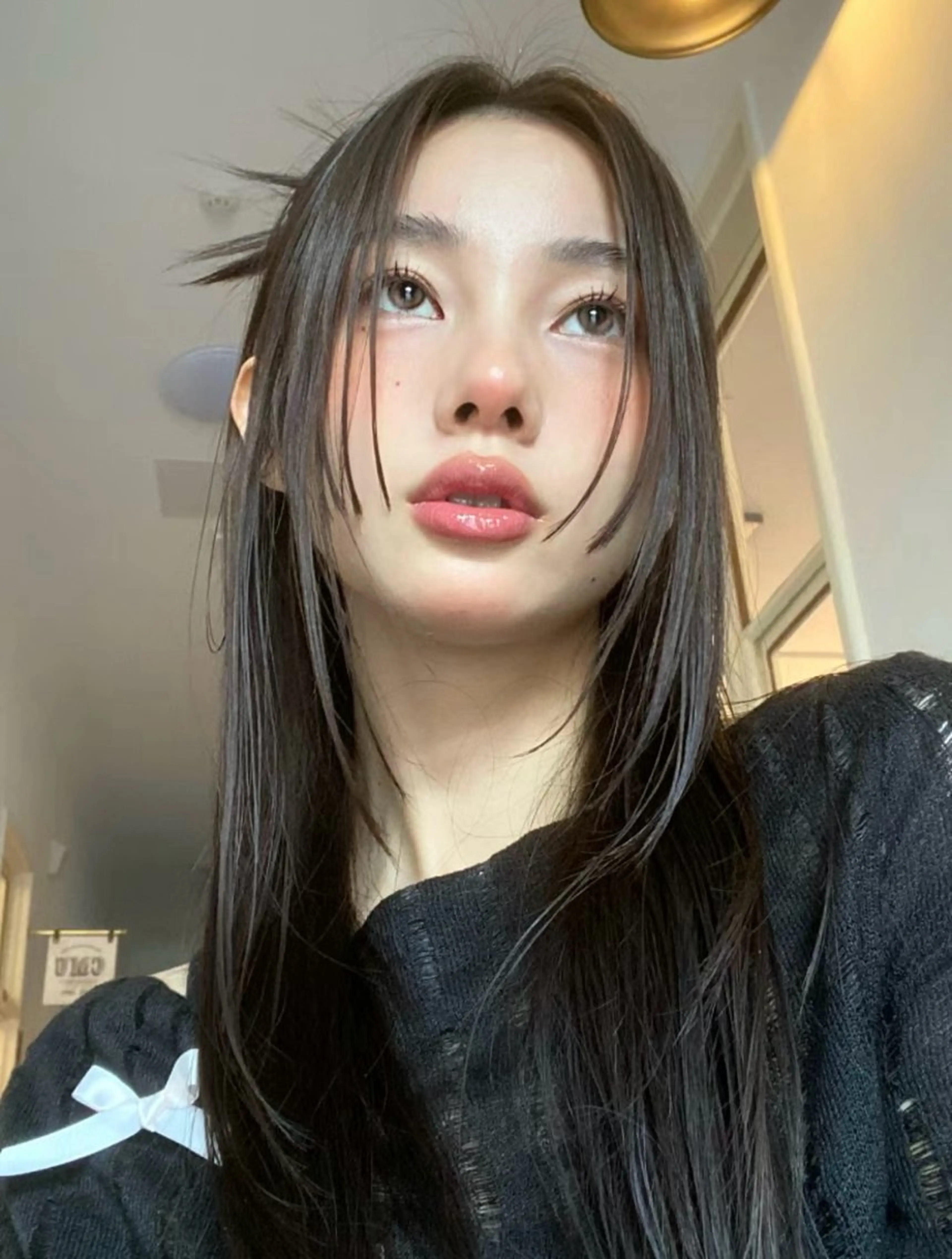 セミロング カラー カット ヘアカラー レイヤー/韓国ヘア/ 梅田/中崎町のヘアスタイル