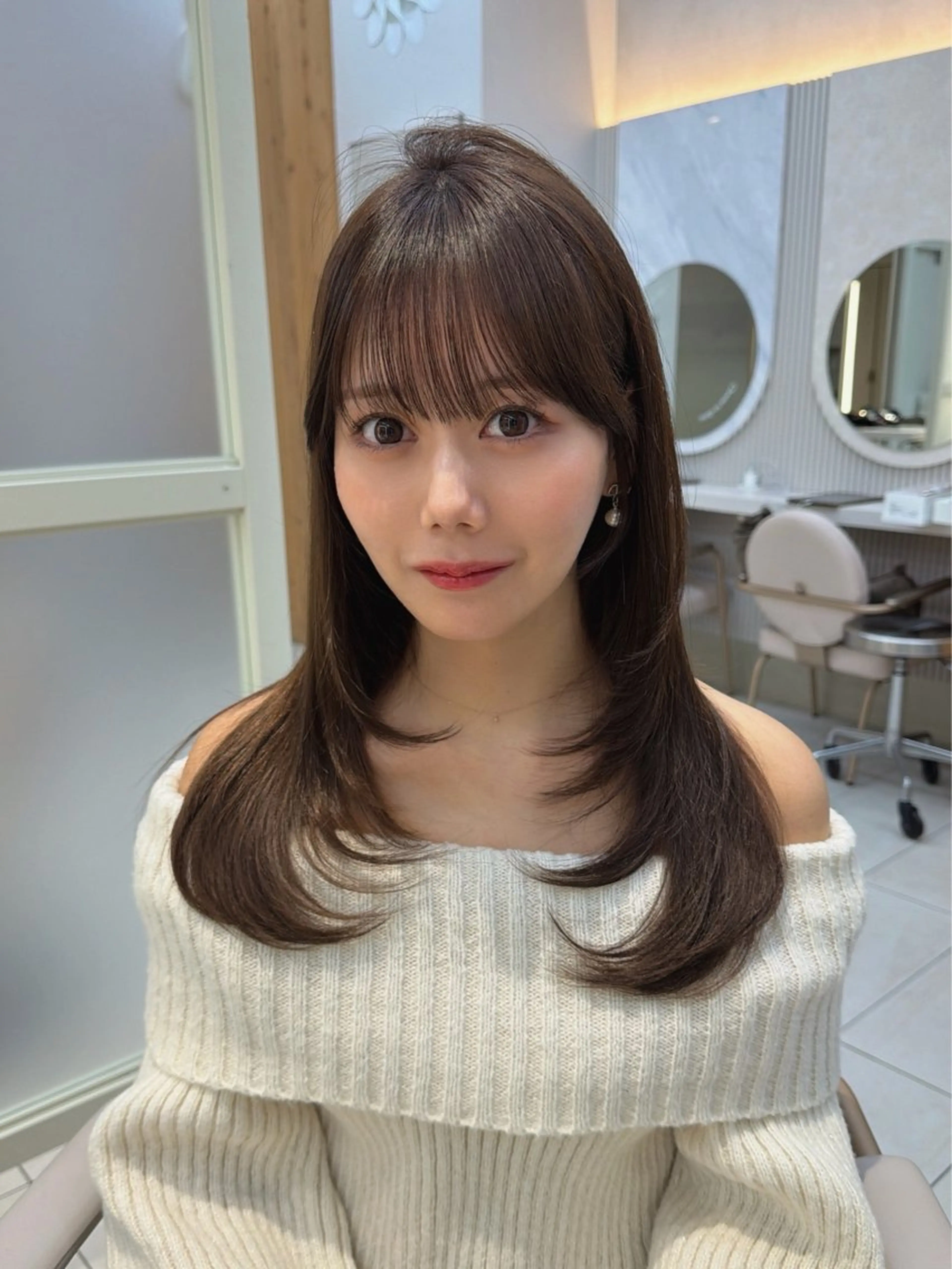 セミロング カット 顔周り/透明感カラー /レイヤー/TAKUのヘアスタイル