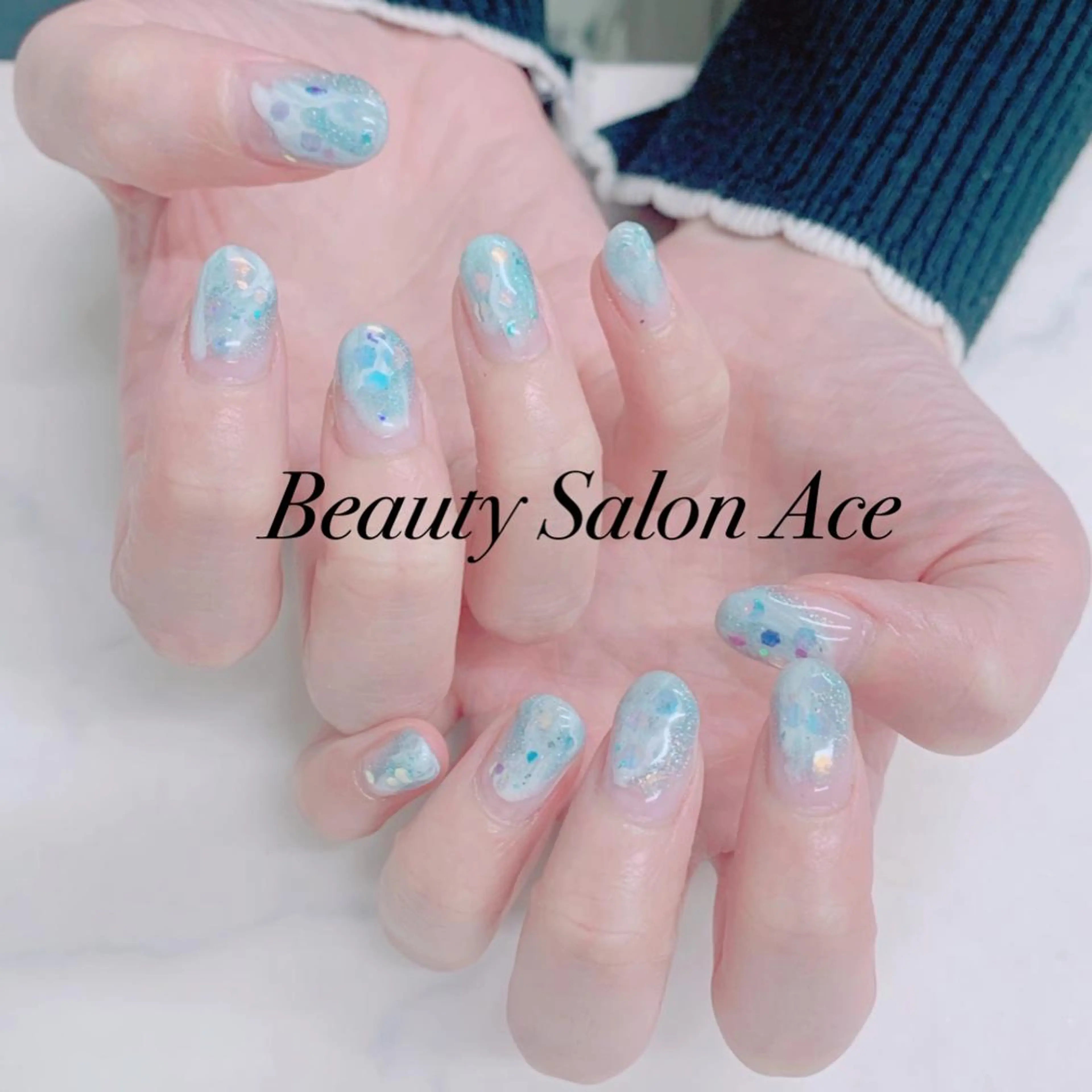 ネイル ラメ(グリッター) メンズネイル 春ネイル ハンドネイル ハンドケア Beauty Salon Ace（ネイルサロン　エース）所属・池袋フィルイン Ace♡長さだしのネイルデザイン